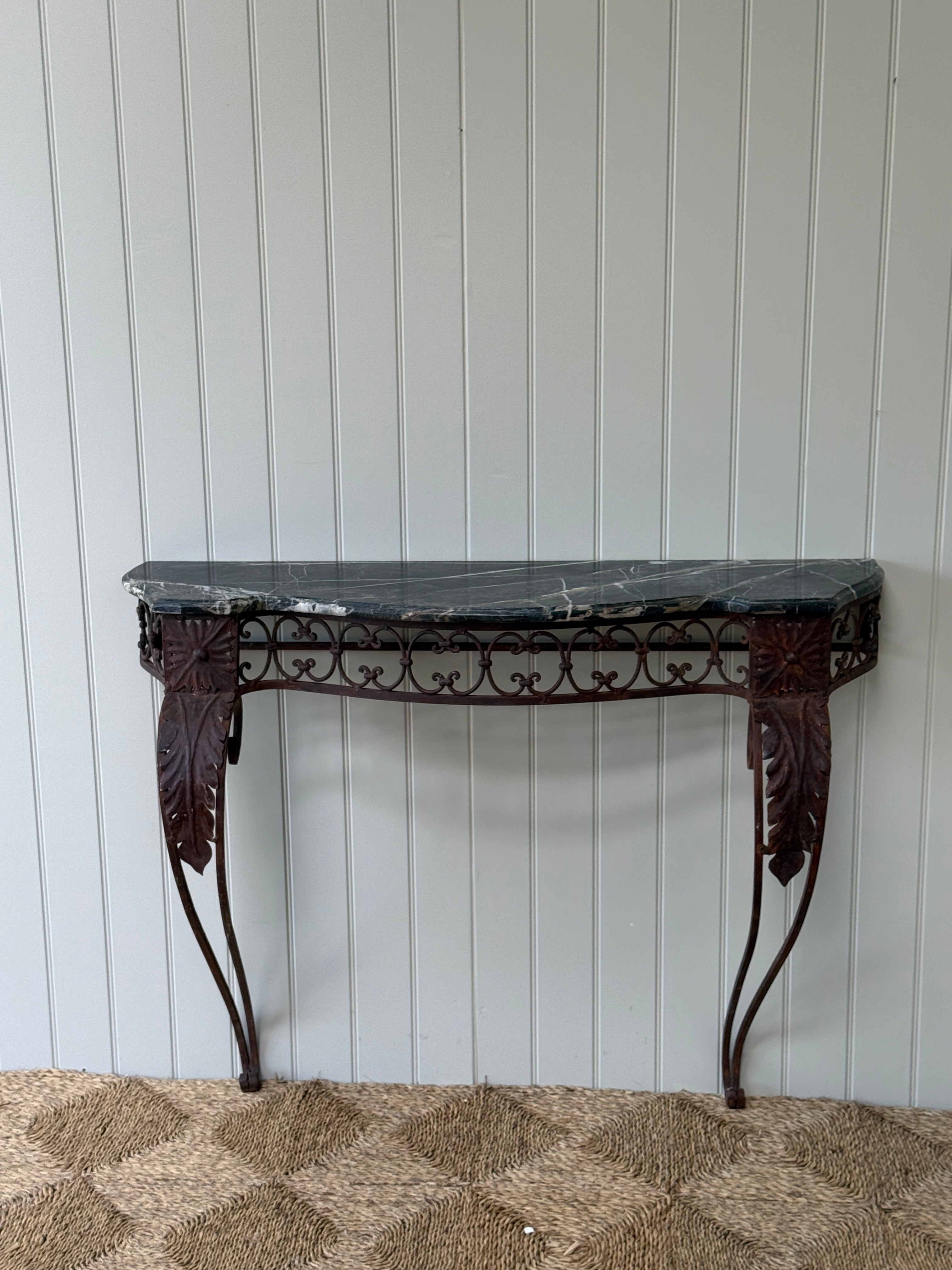 French Marble Topped Wall Console