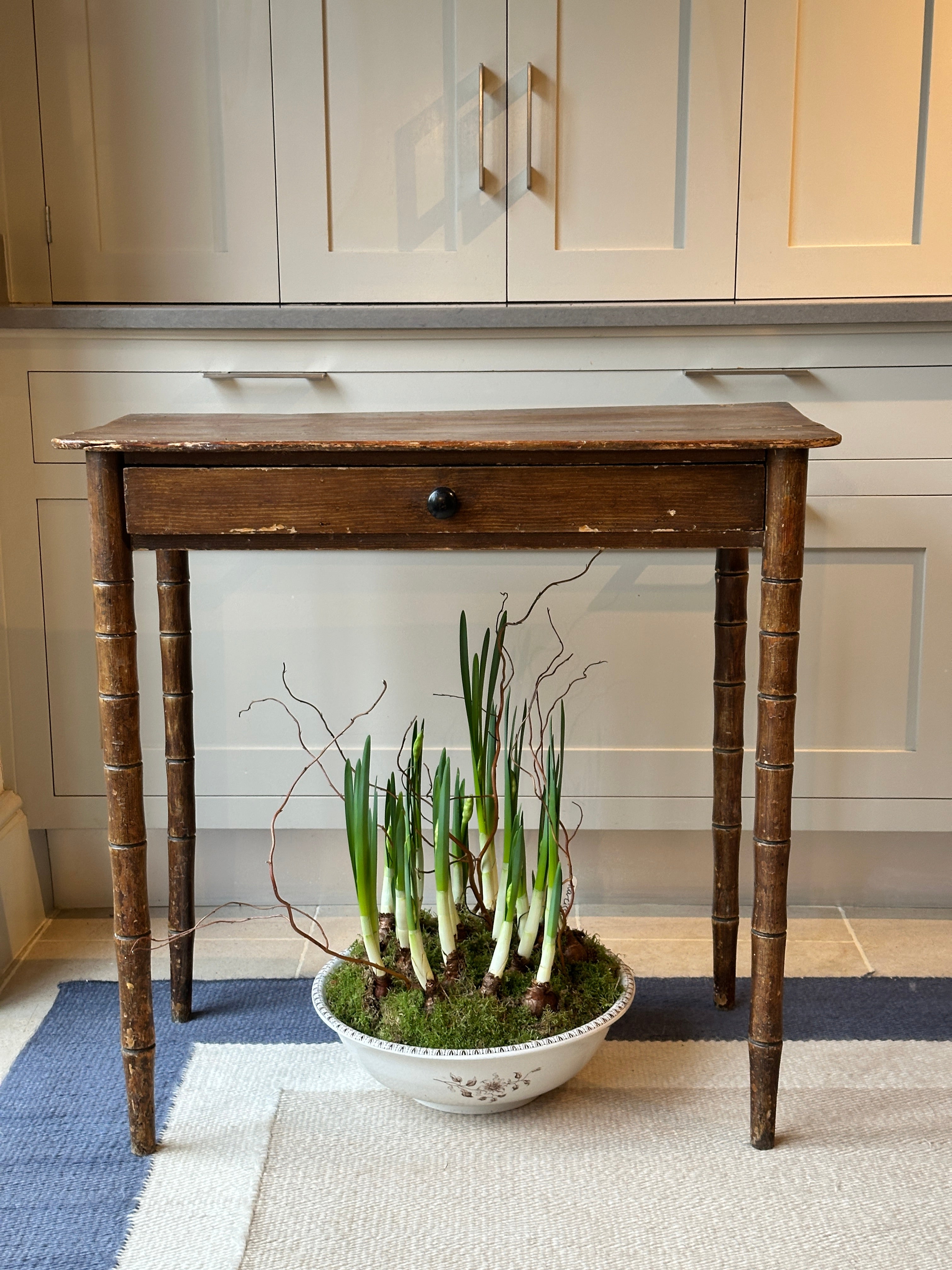 C19th Scumbled Pine Side Table