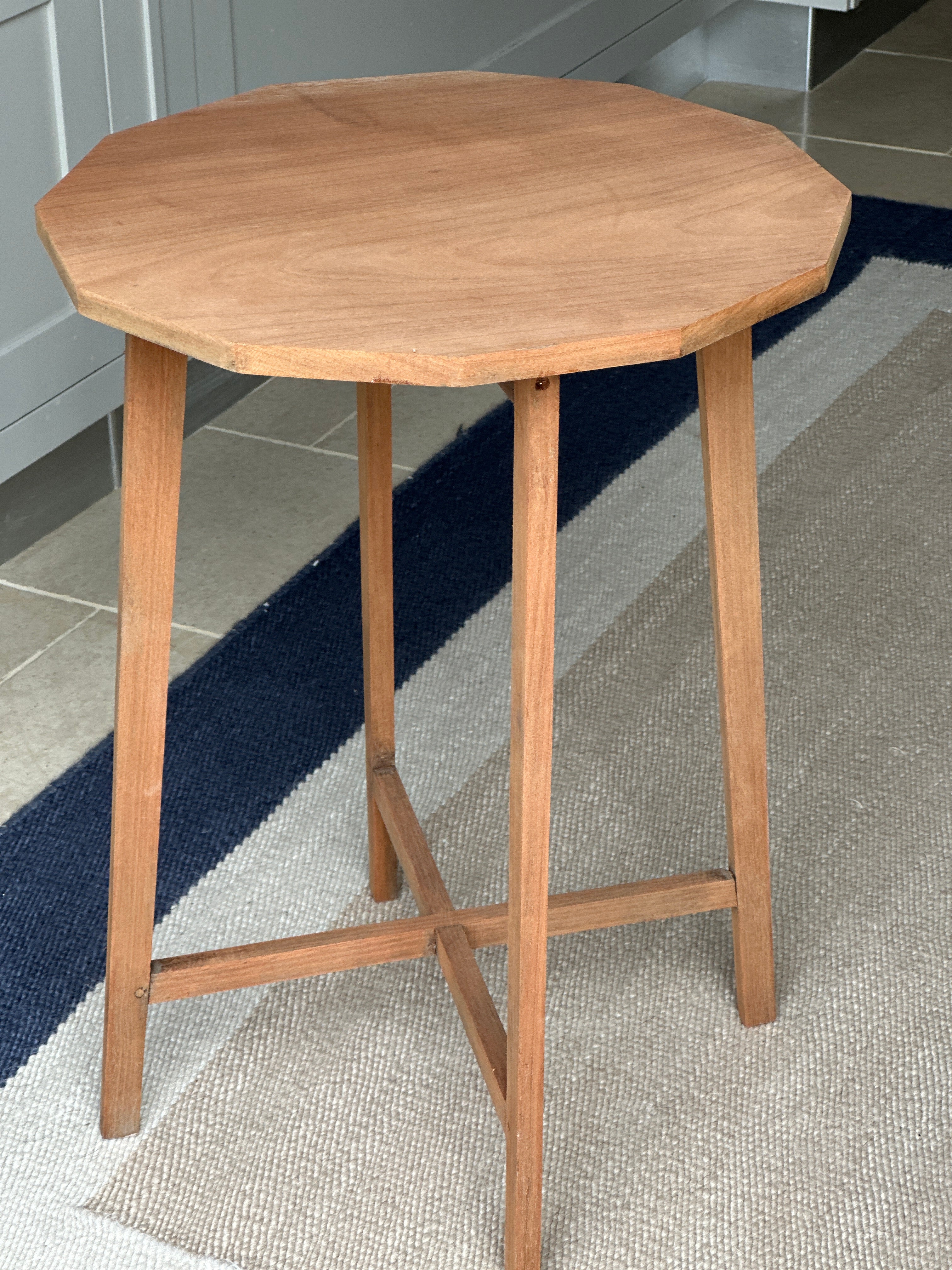 Twelve Sides Pine Side Table