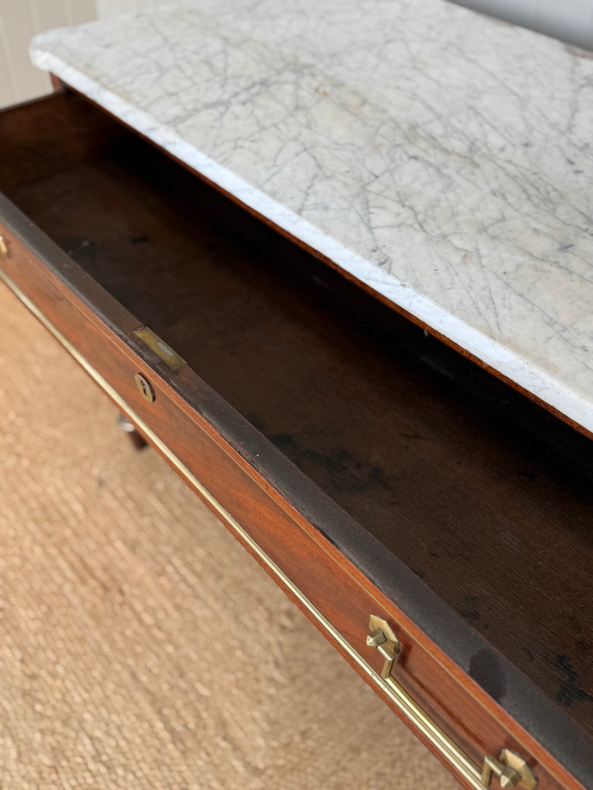 Louis XVI Commode with Carrara Marble Top