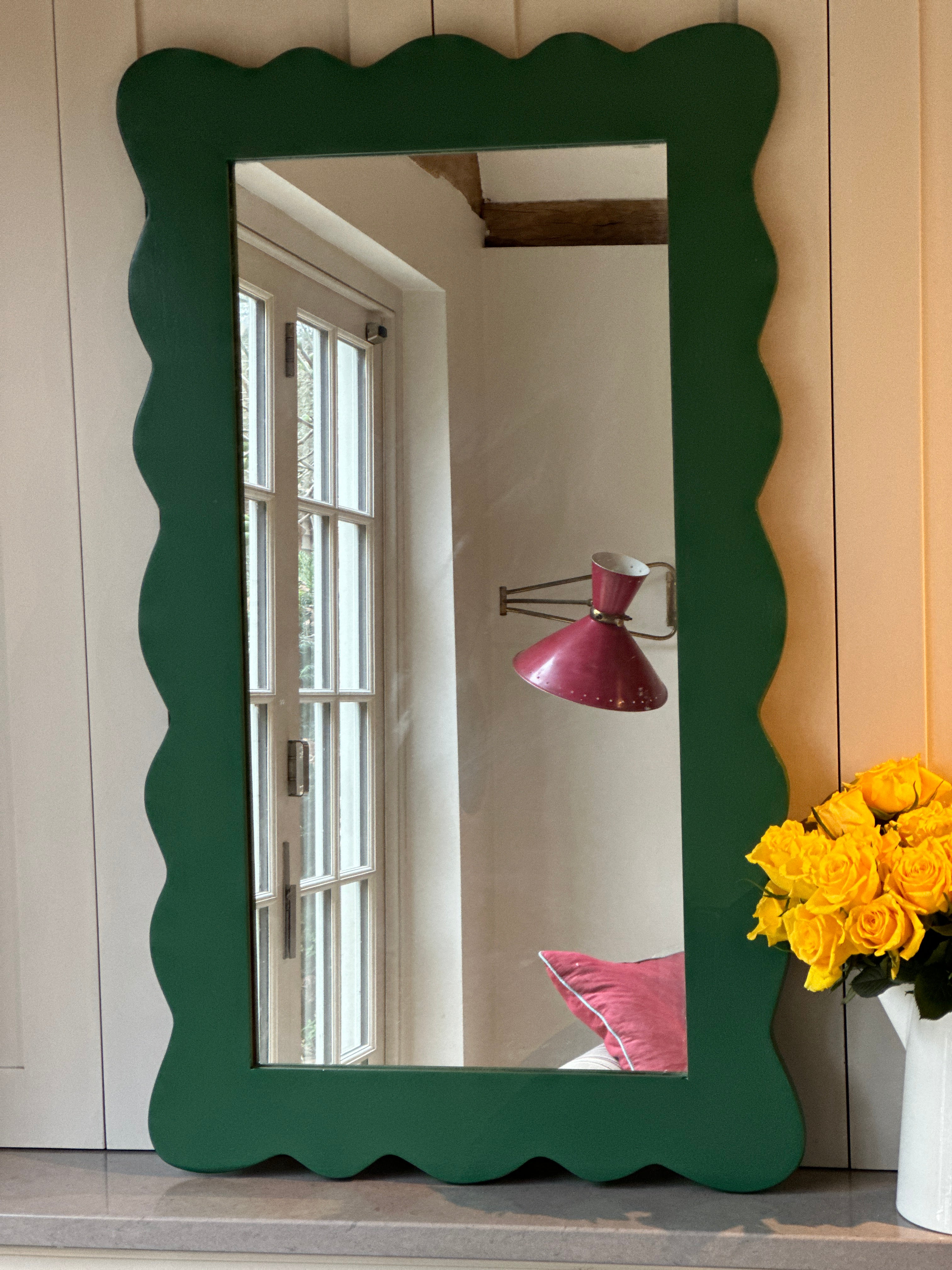 Painted Scalloped Mirror