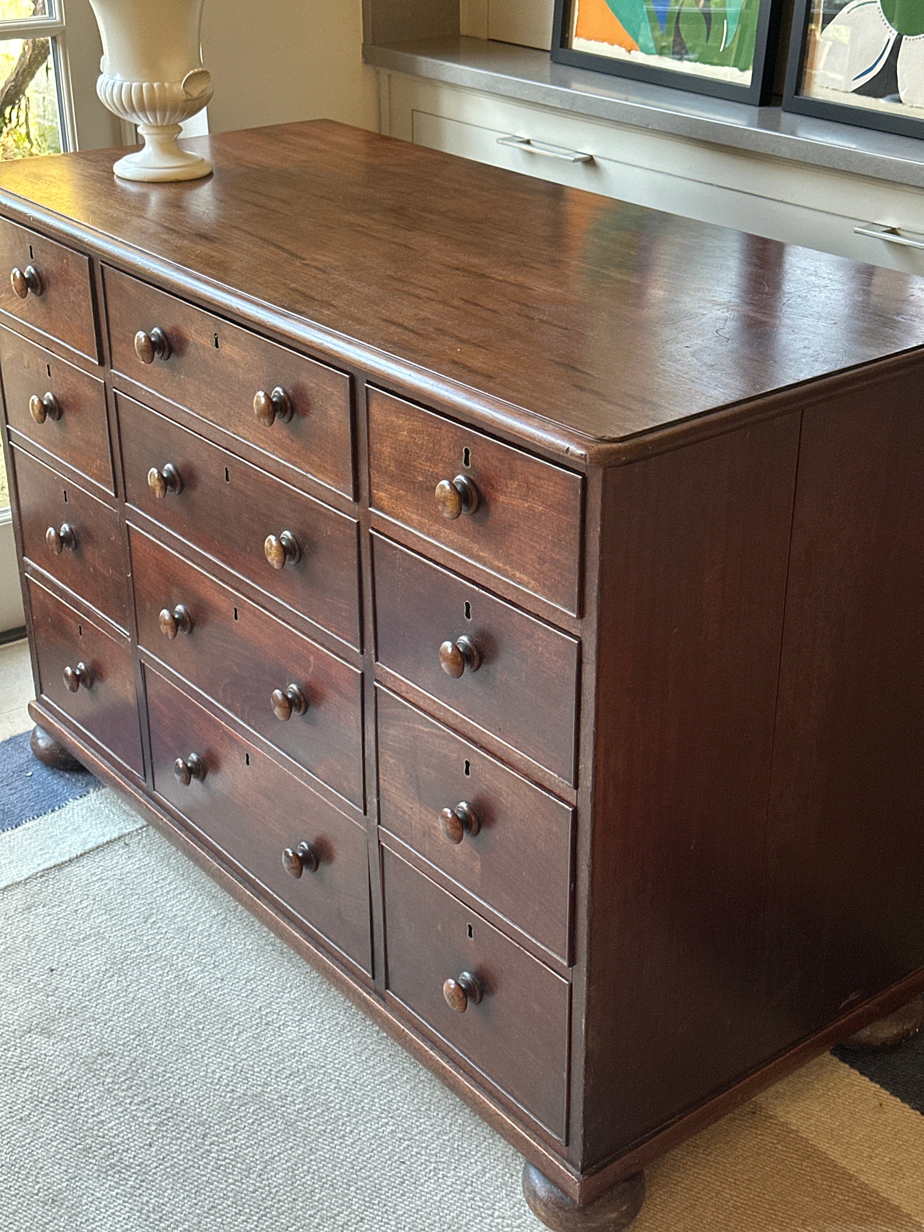 William IV Mahogany 12 Drawer chest - circa 1835