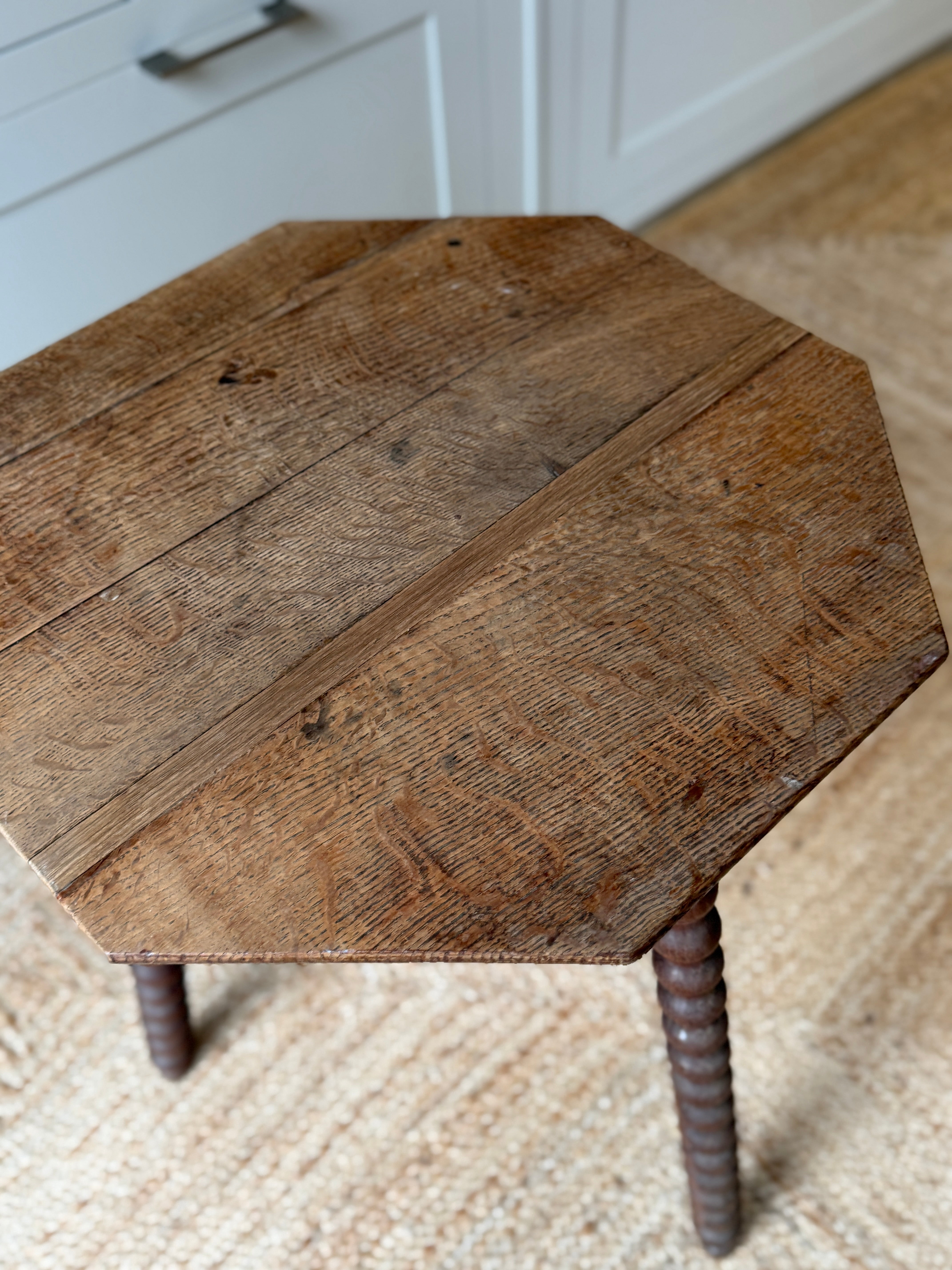 French Oak Bobbin Side Table