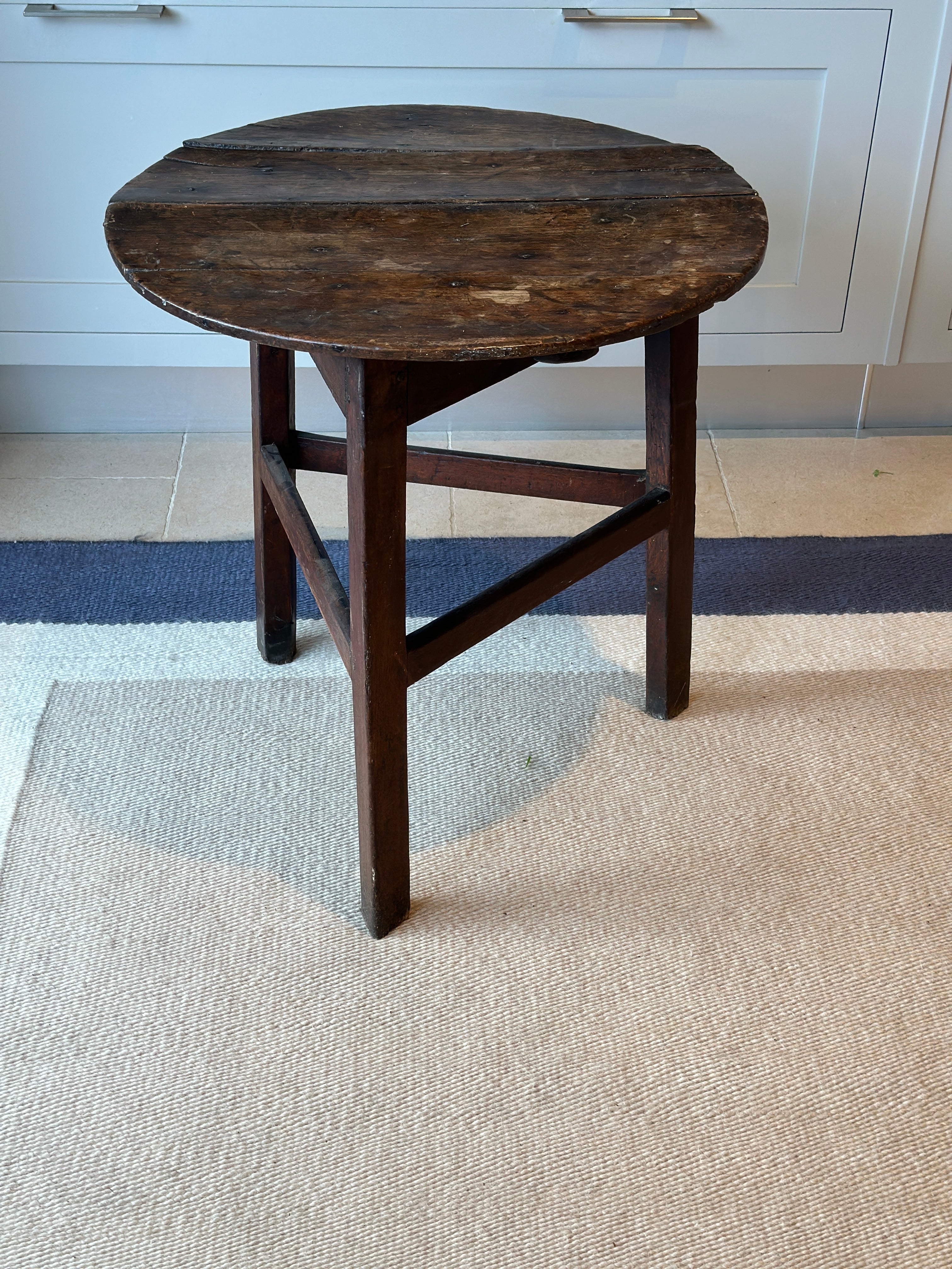 Small Dark Oak Cricket Table