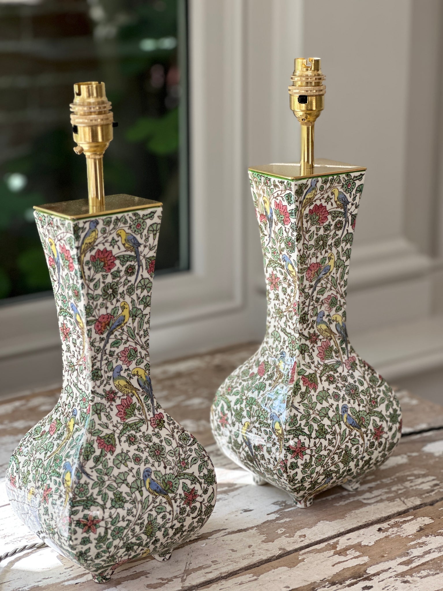 Pair of Royal Doulton ‘Persian’ Vases converted to table lamps
