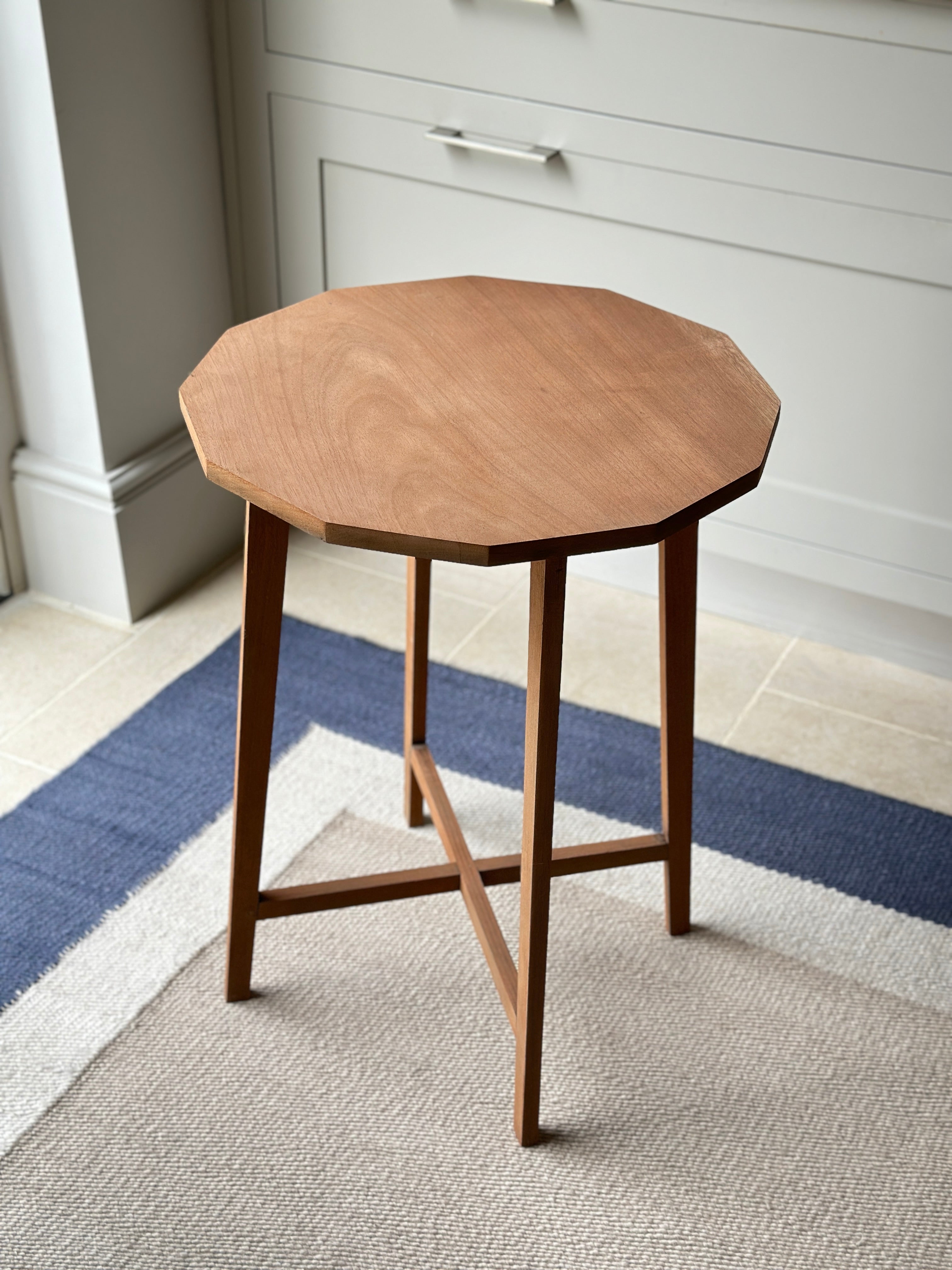 Twelve Sides Pine Side Table