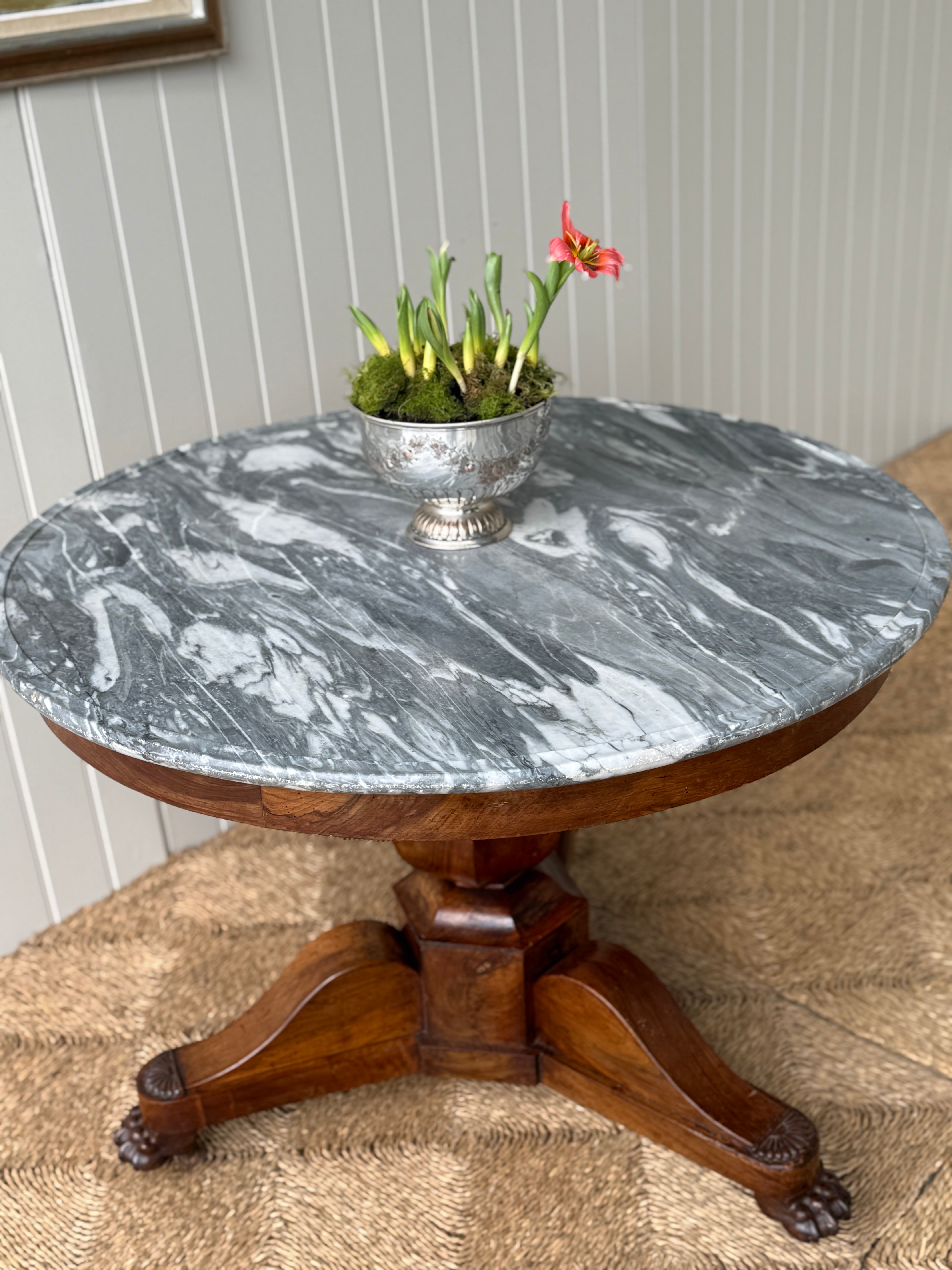 French  Marble Topped Gueridon