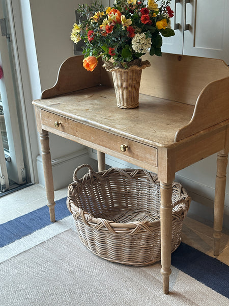 Vintage Pine Washstand with single drawer