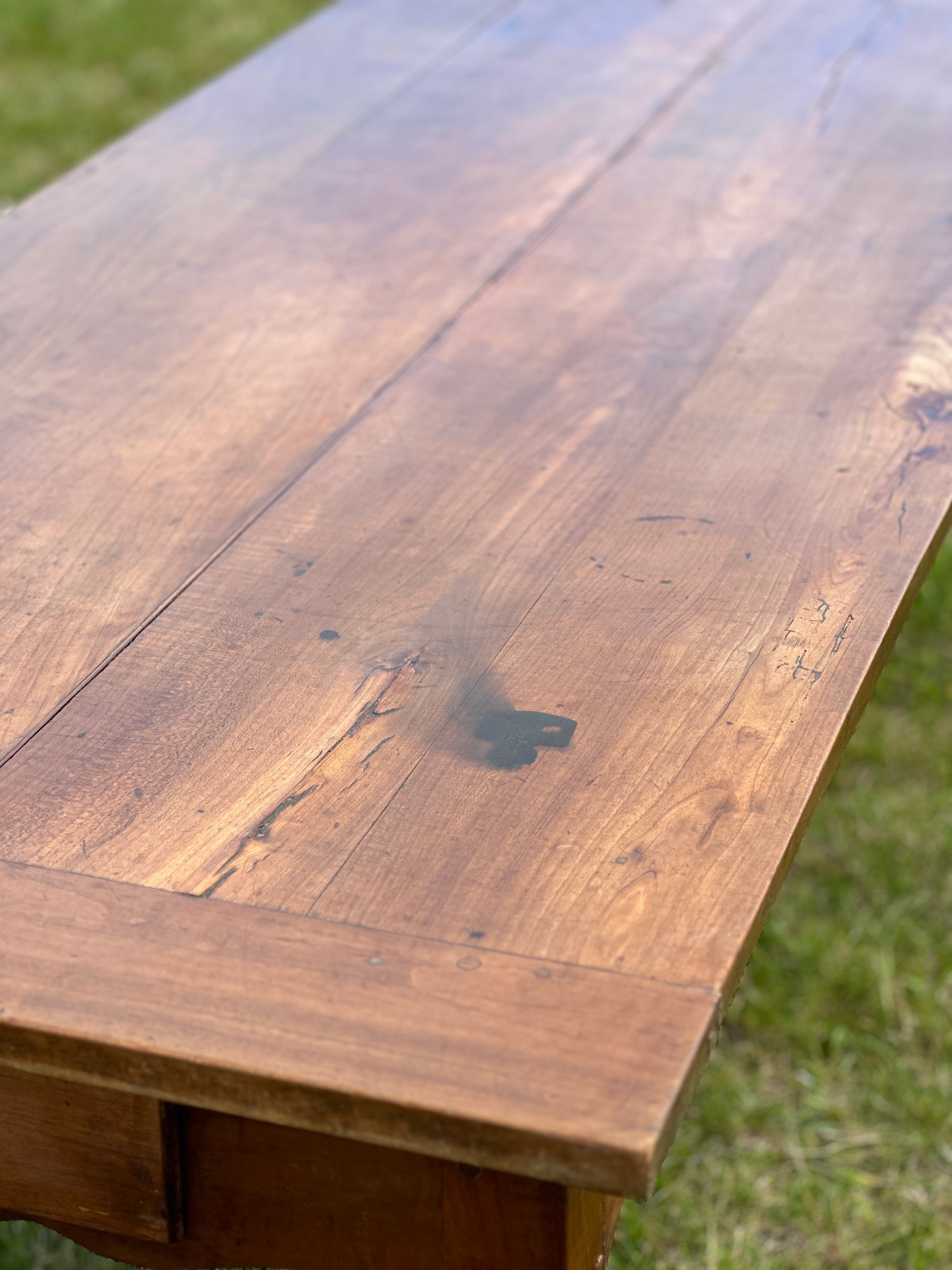 Antique French Cherry Dining Table