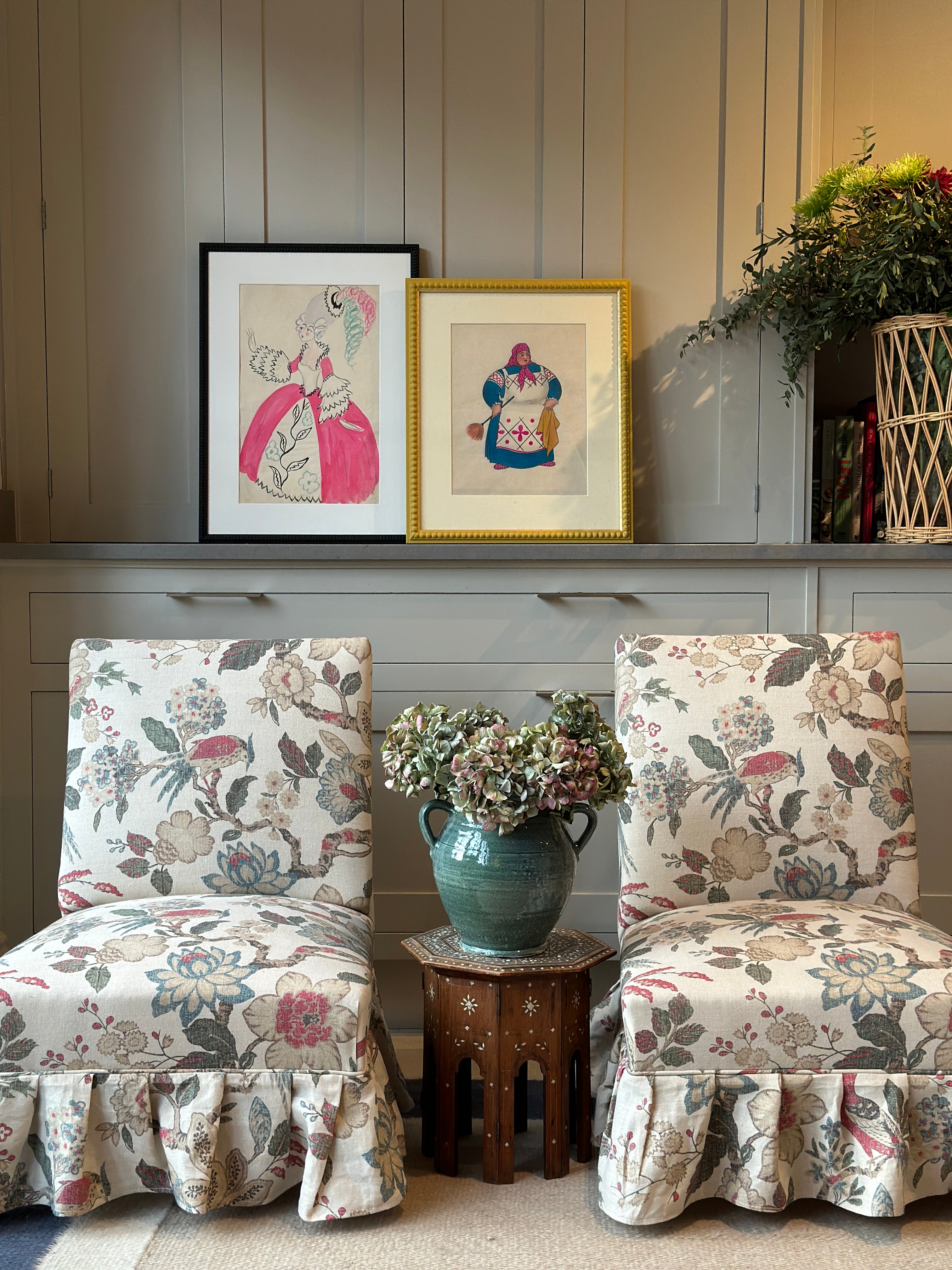 Pair of Large French Slipper Chairs in Inchyra’s Sutton Linen