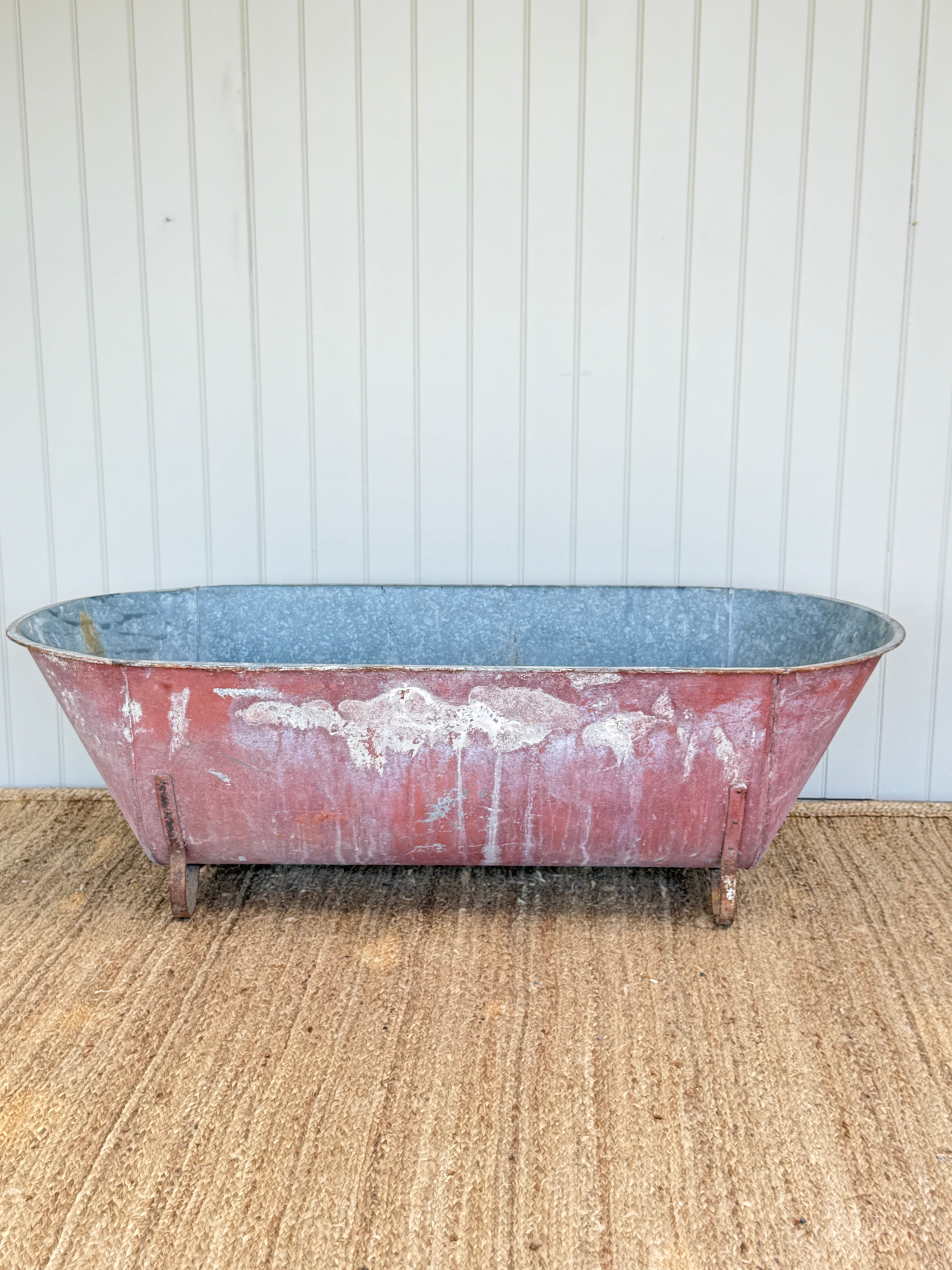 Vintage French Zinc Bath