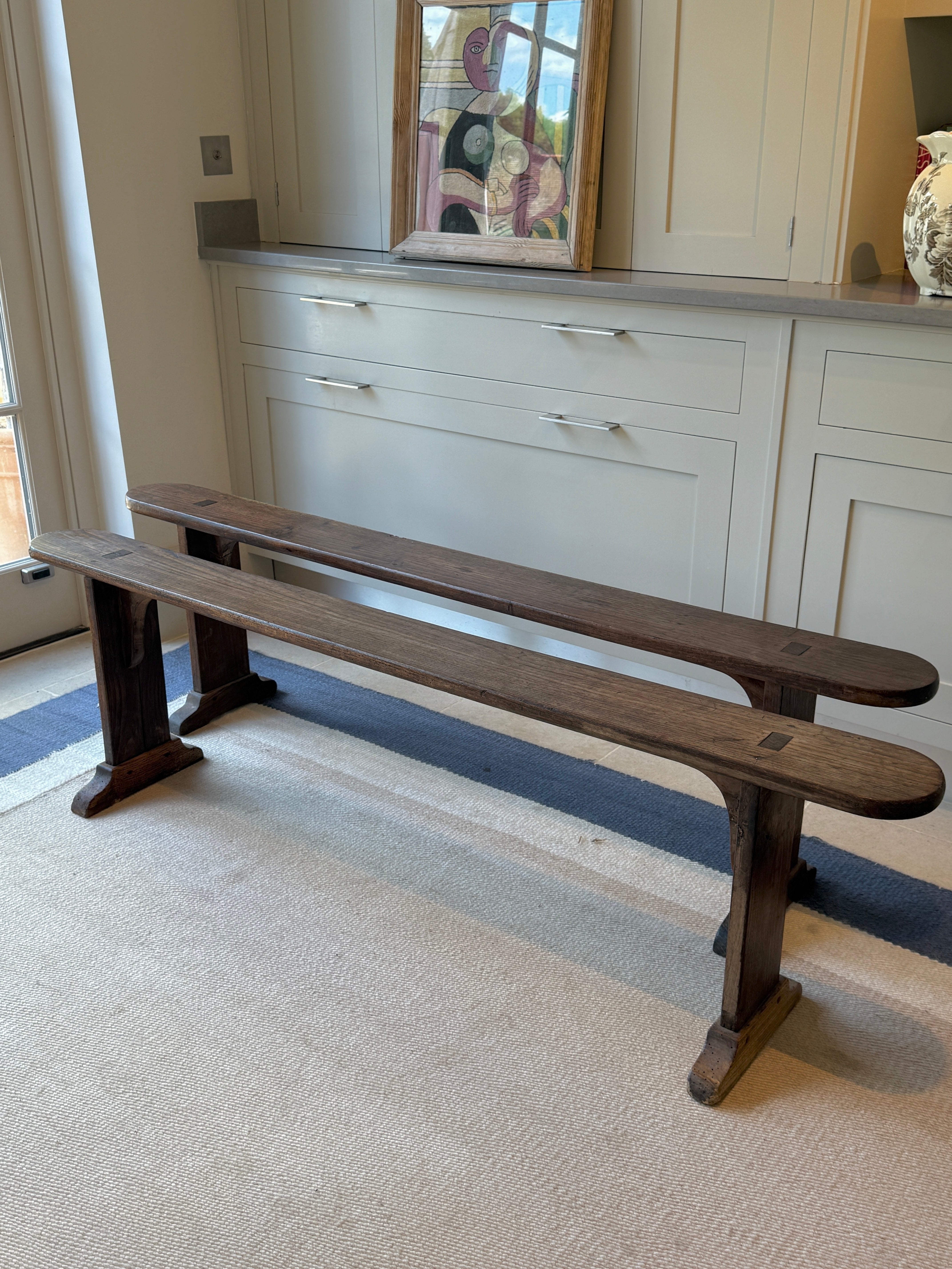 Slim French Oak Benches