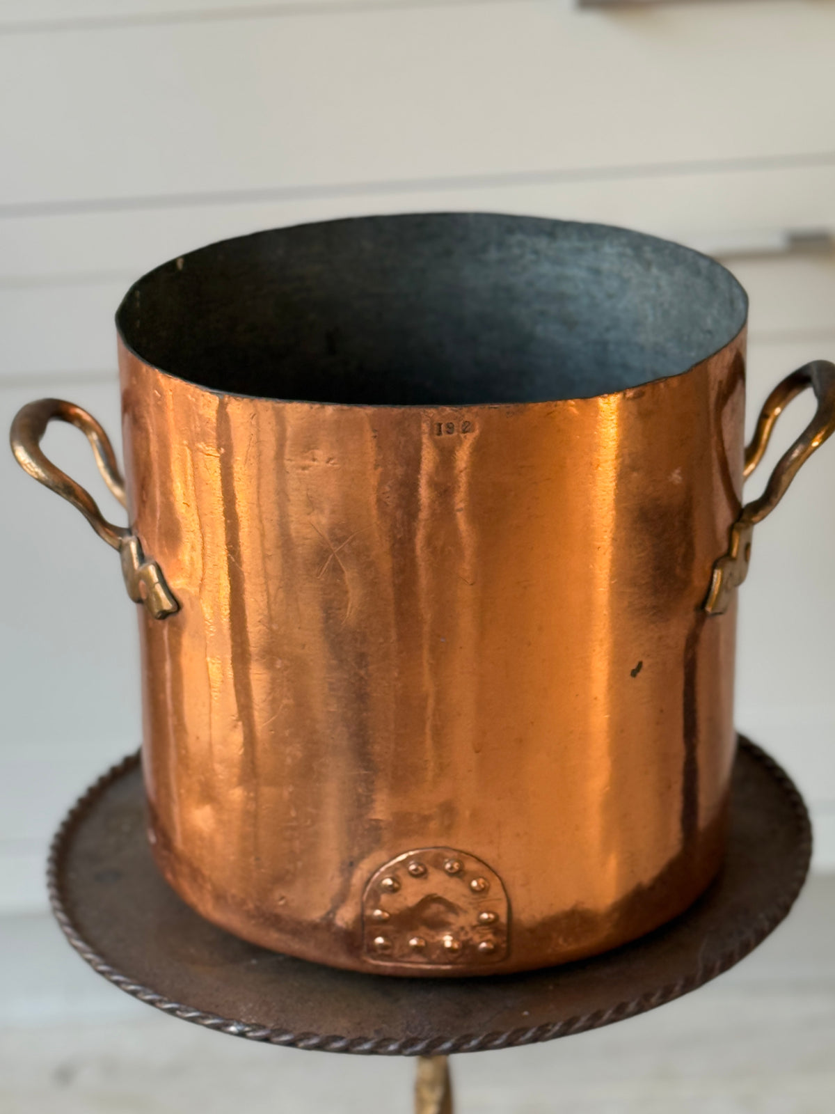 Large French Copper Consommé Pot