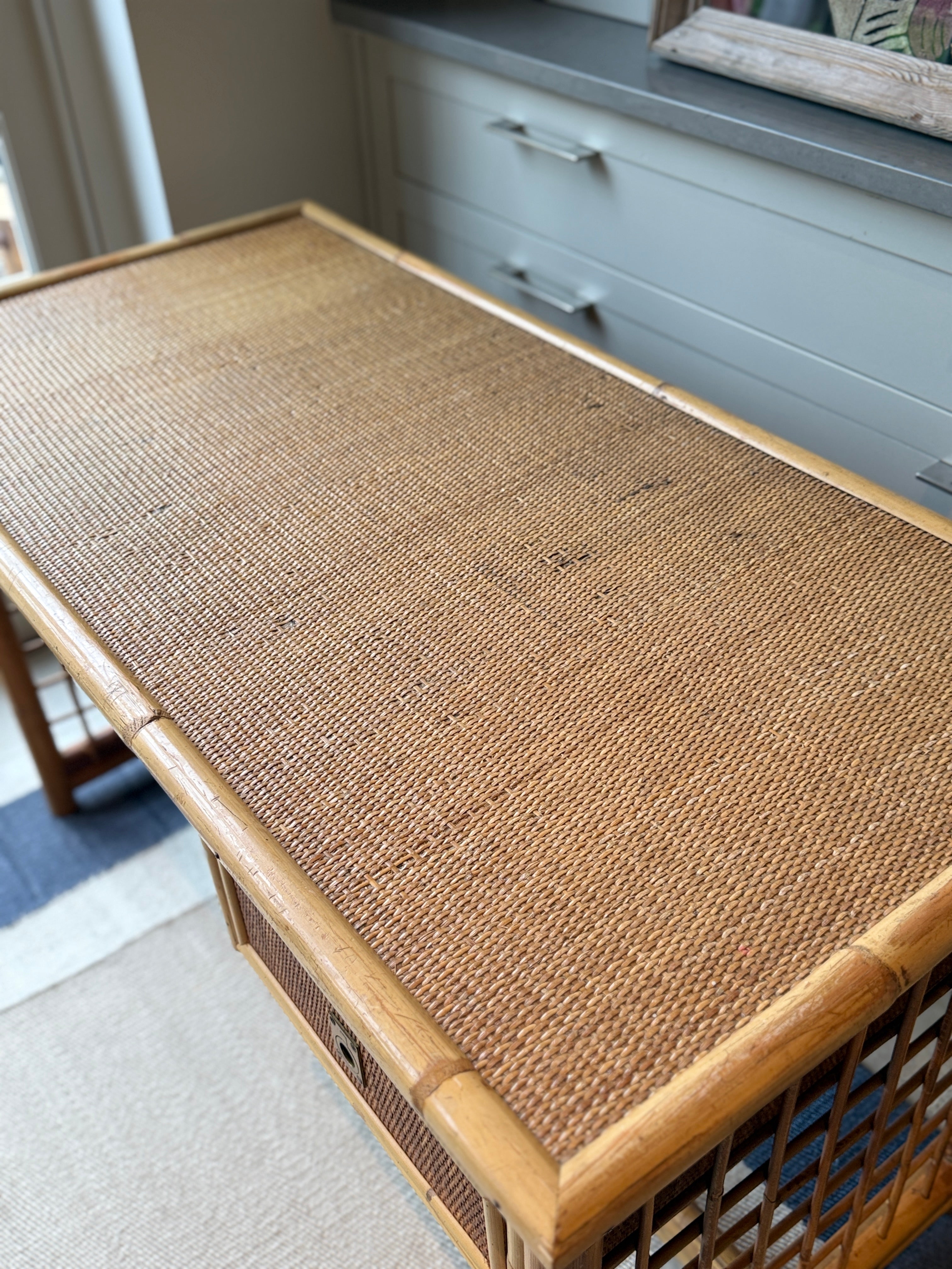 Italian Cane Desk 1970s