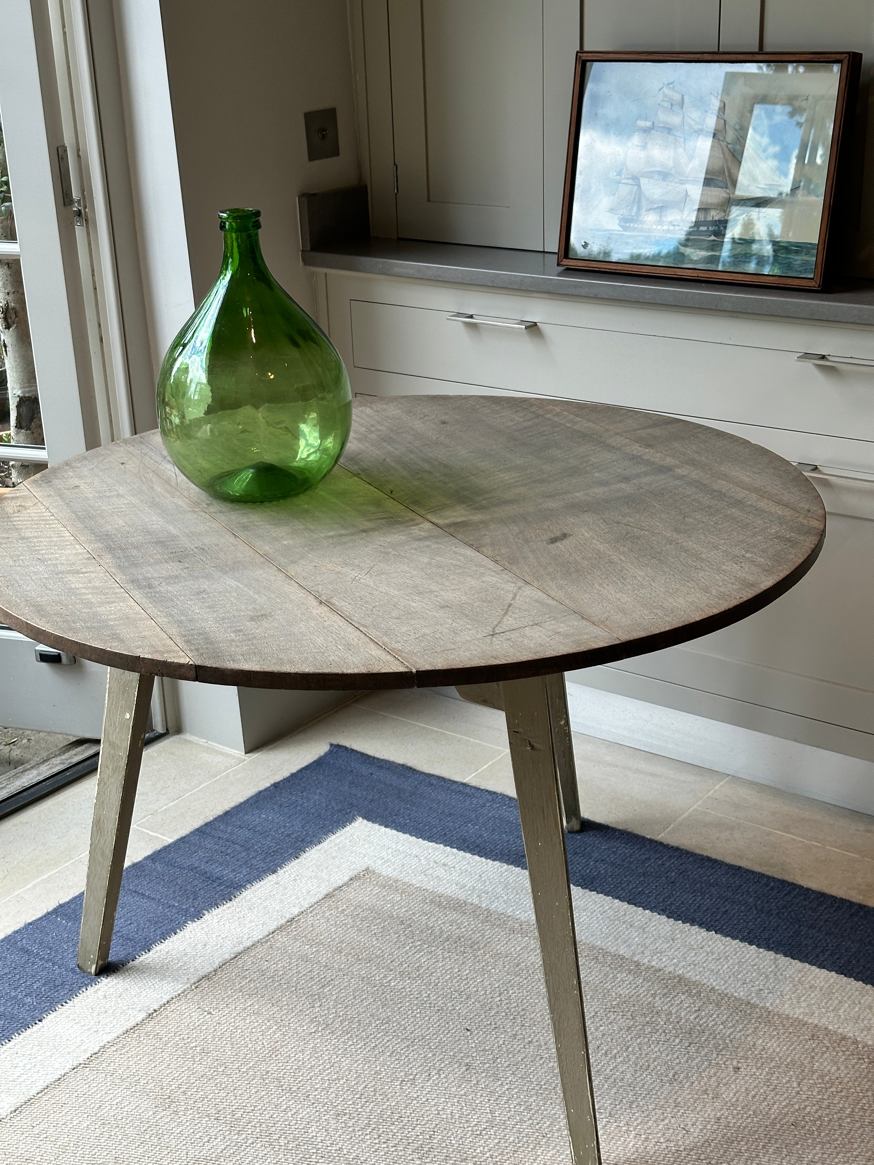 Vintage Large Pine Cricket Table