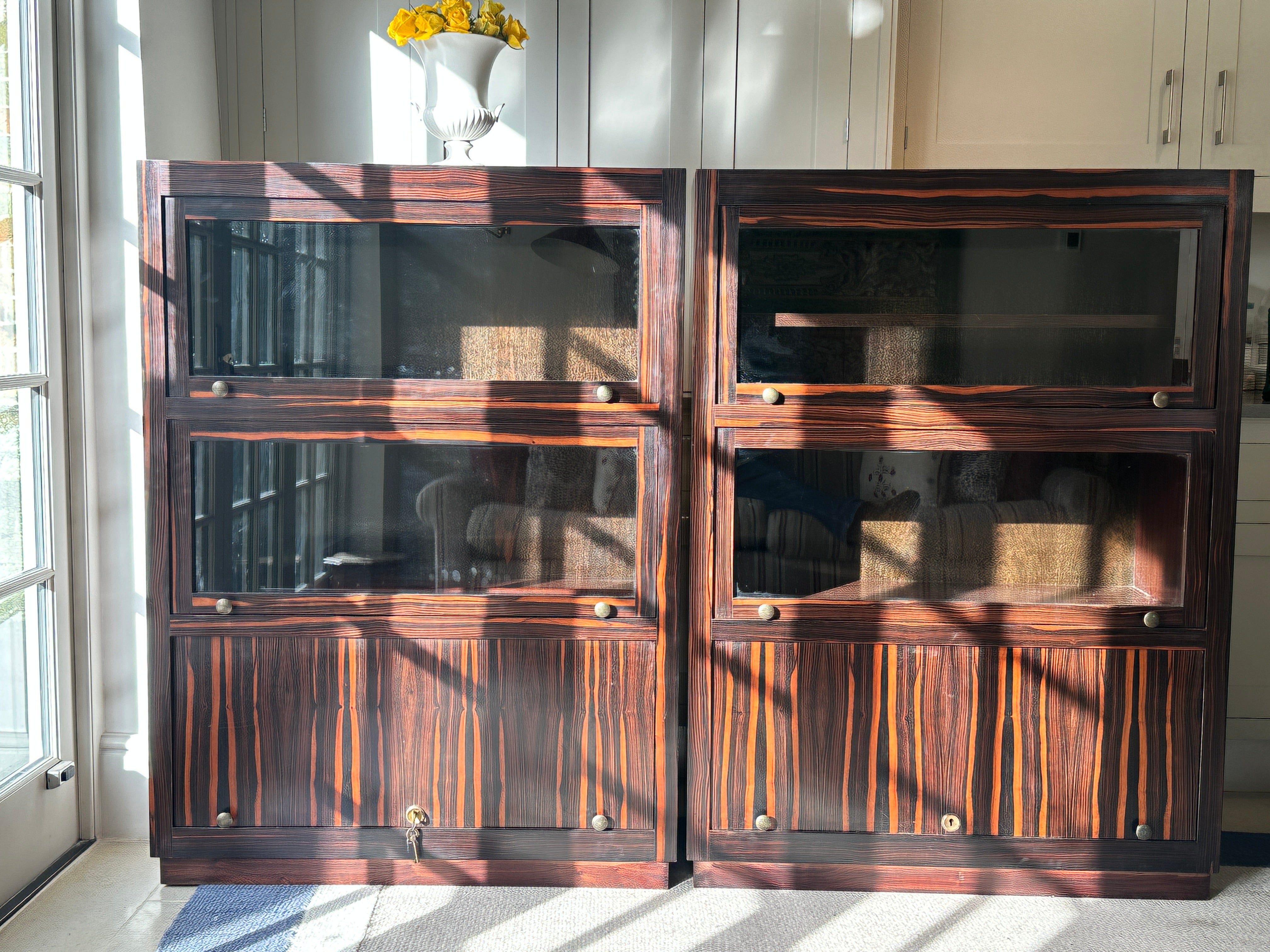 Pair of Early 20th Century Macassar Bookcases