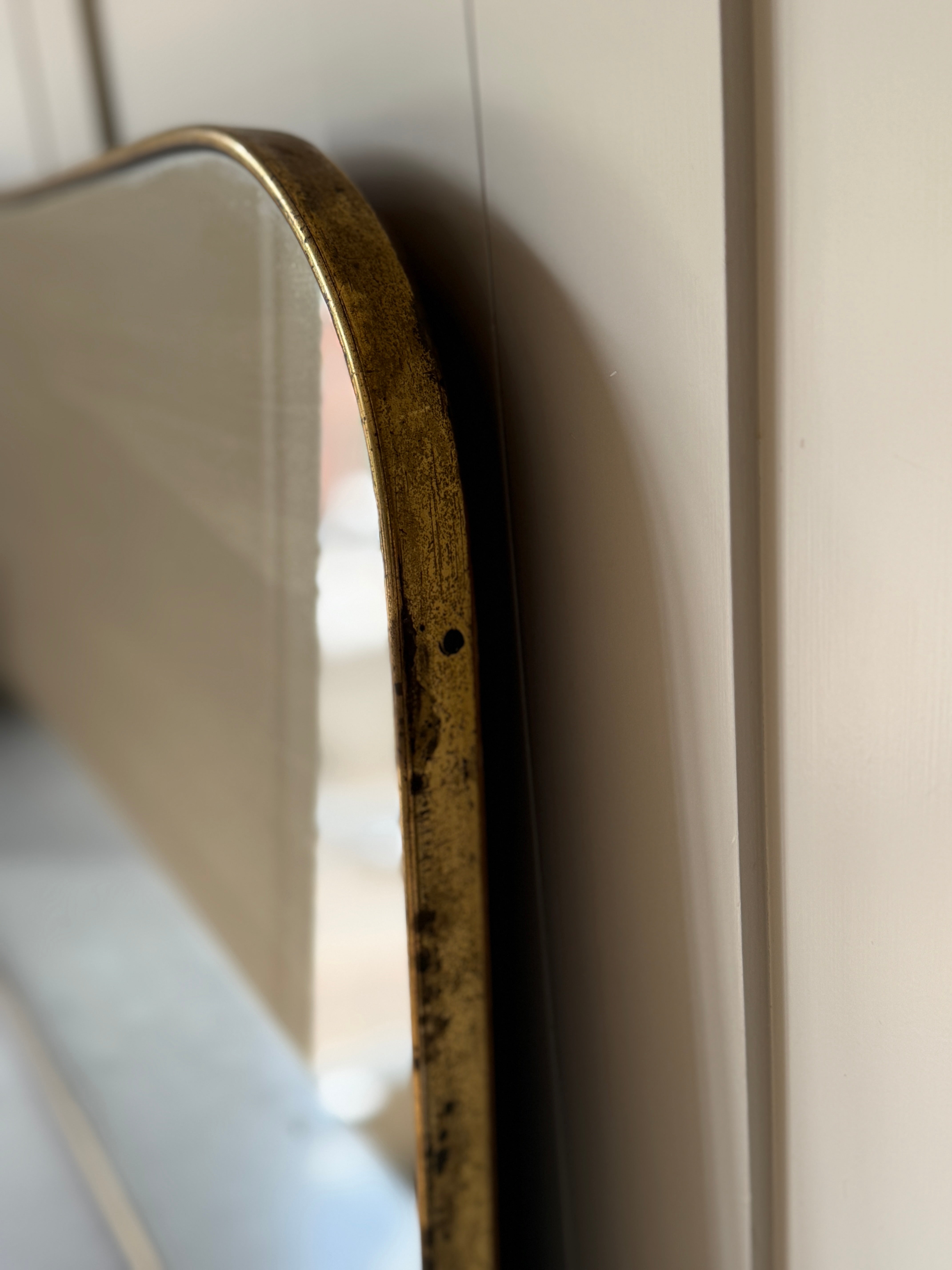Small Italian Brass Mantel Mirror(45 x 73cm)