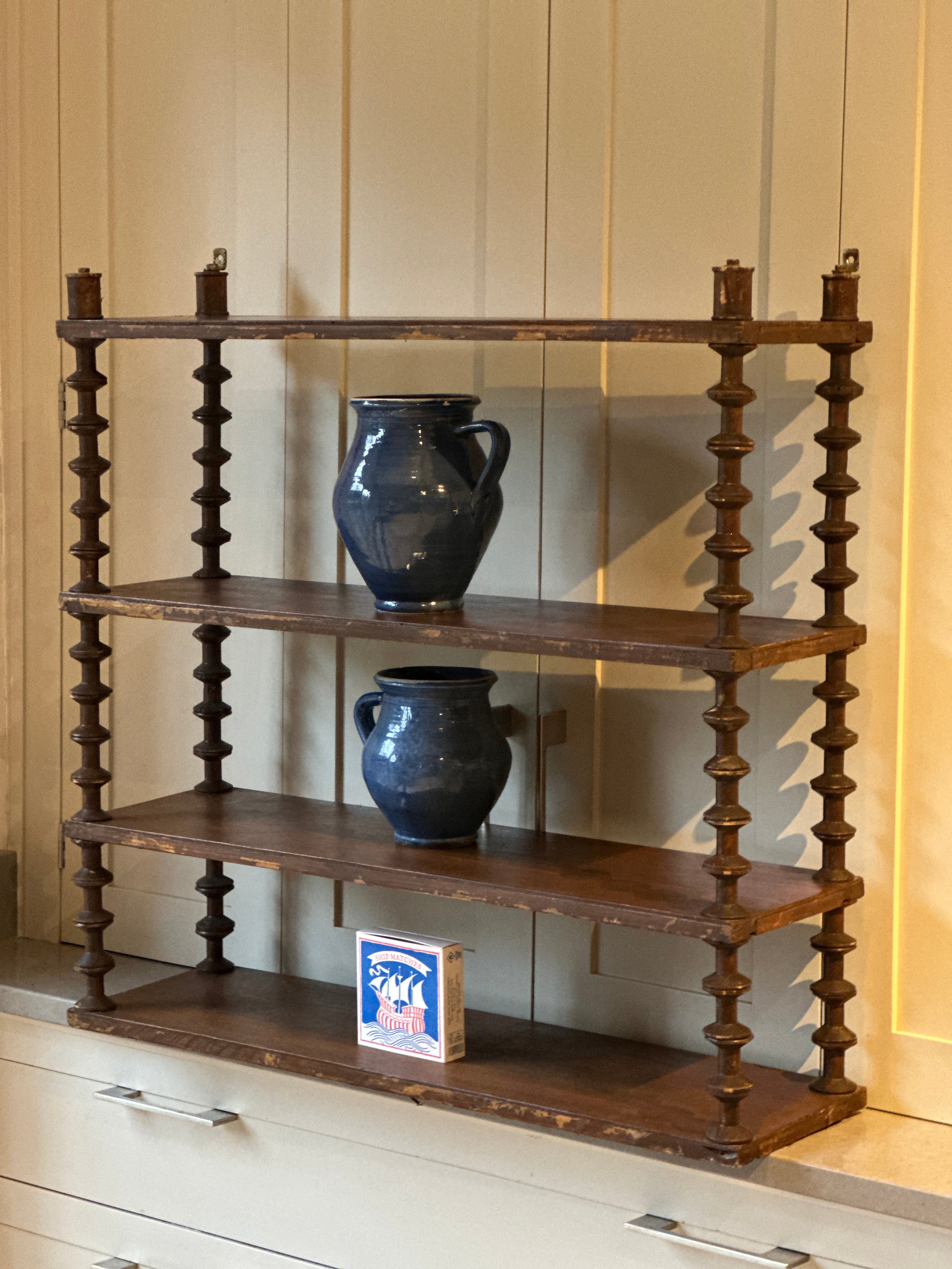 Large Pine Cotton Reel Wall Shelves