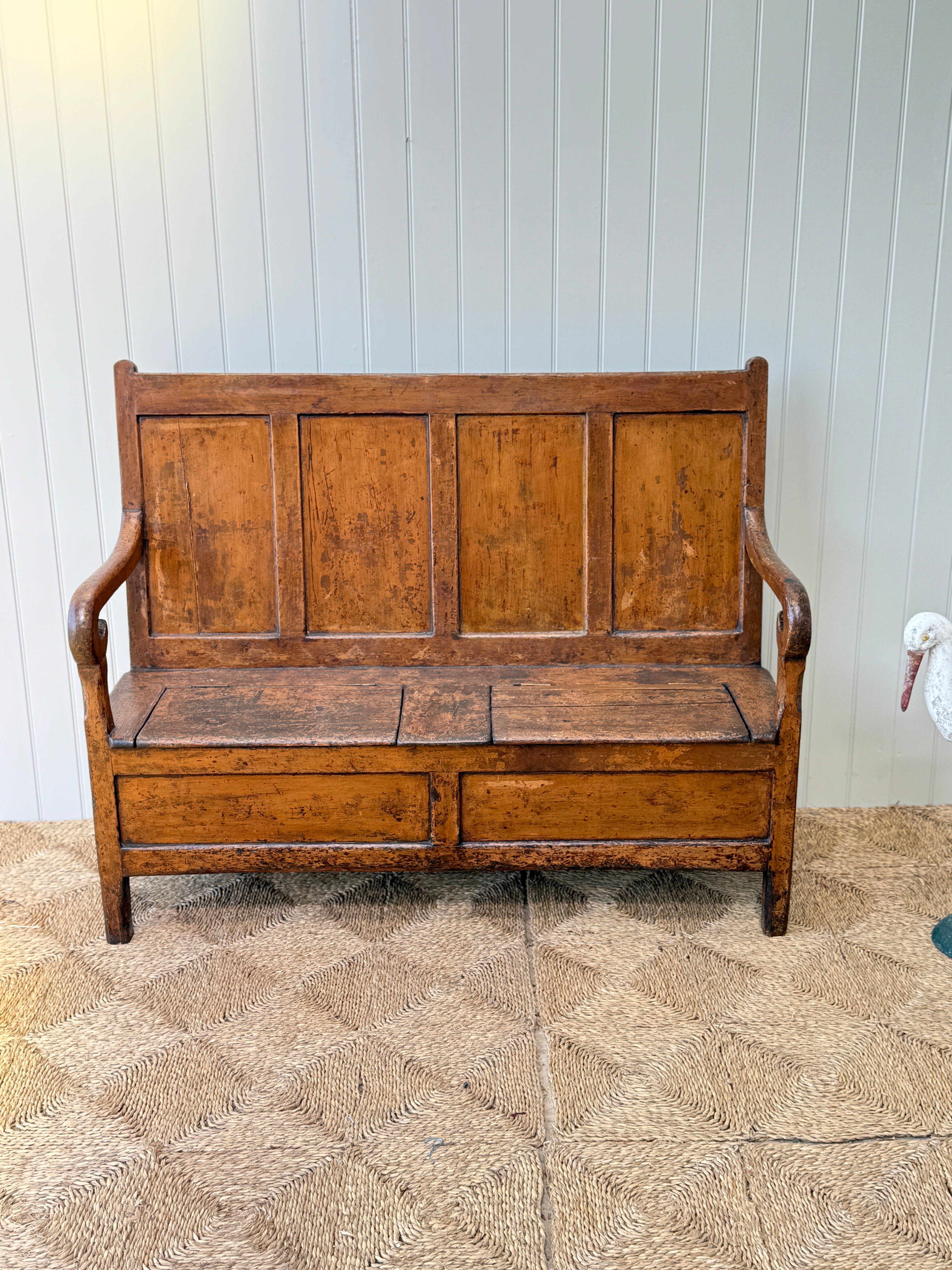 Early 19th Century Irish Painted Settle