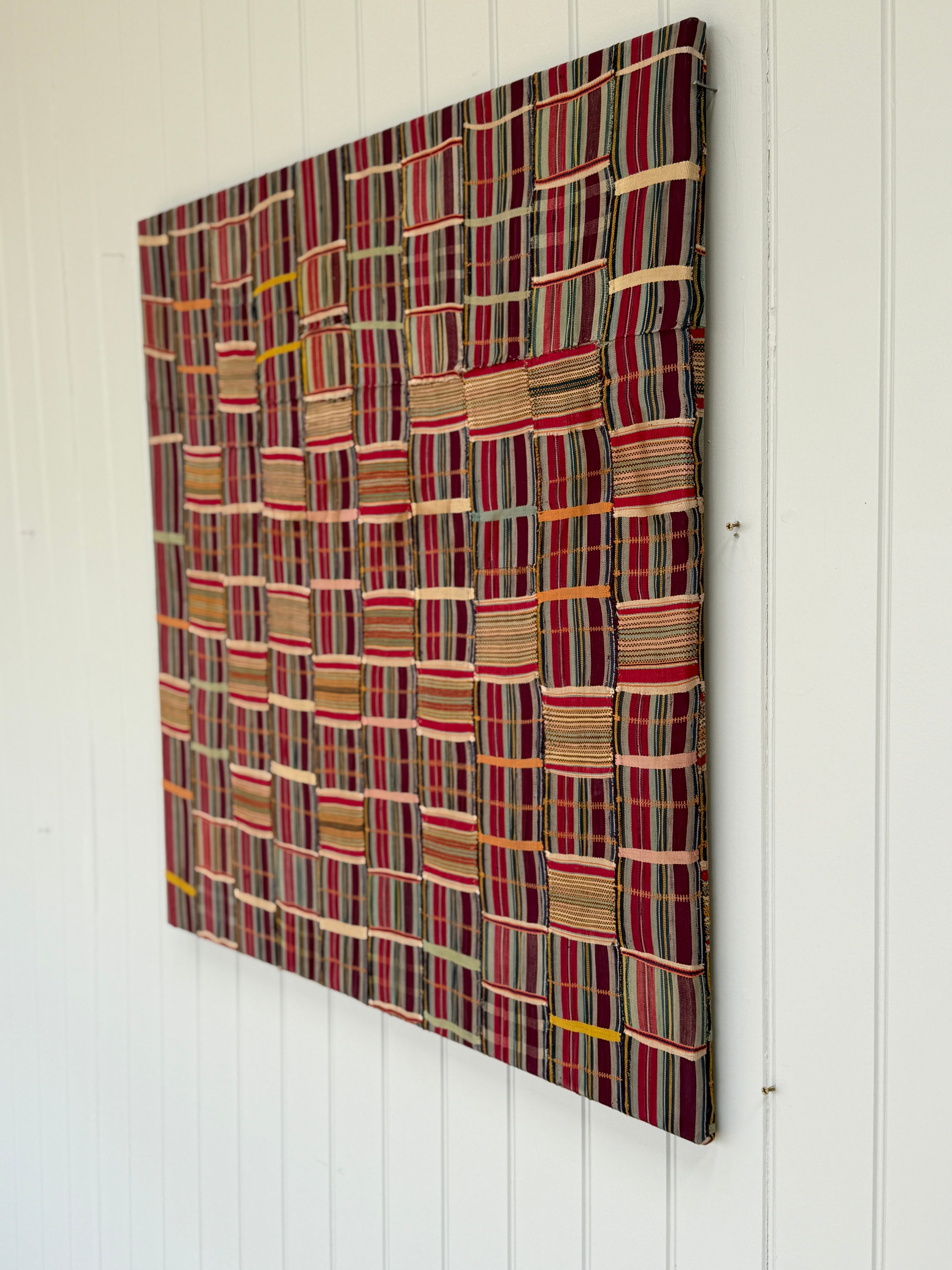 Ewe Kente Cloth, Ghana / Togo, Mid-20th Century -Mounted