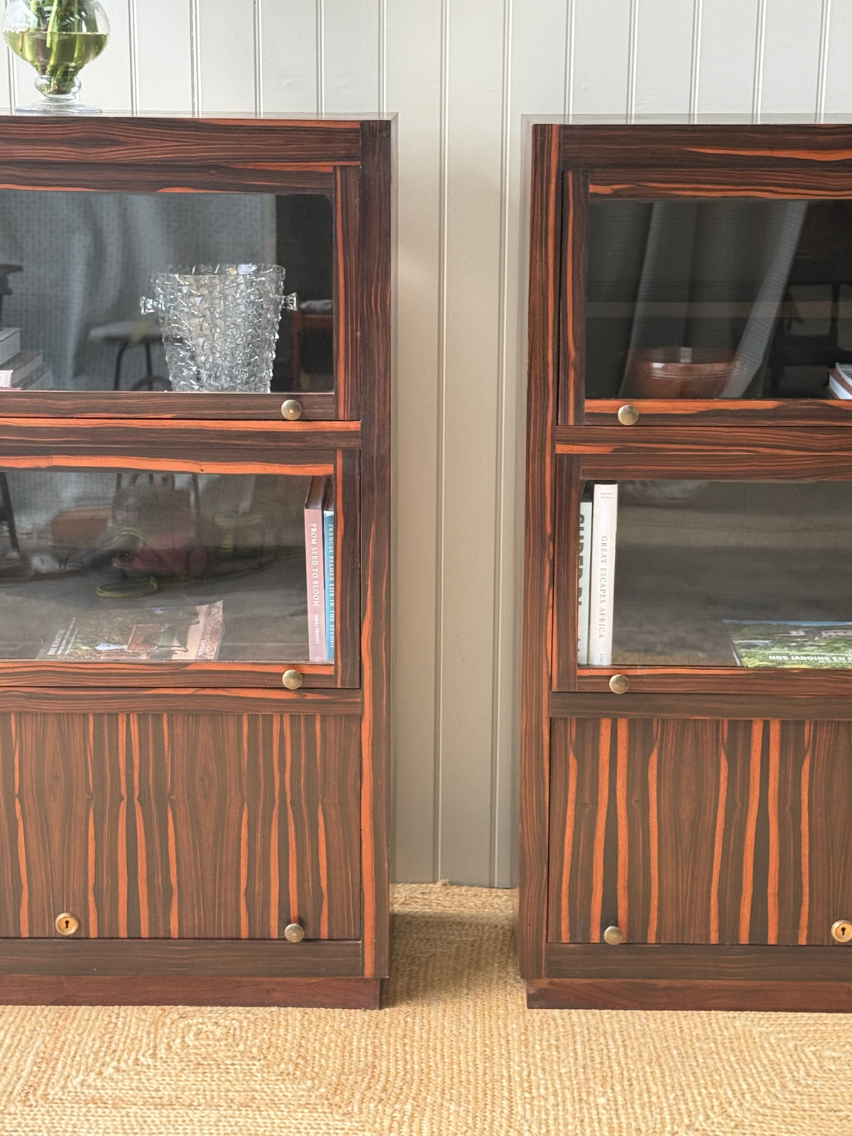 Pair of Macassar Ebony Bookcases
