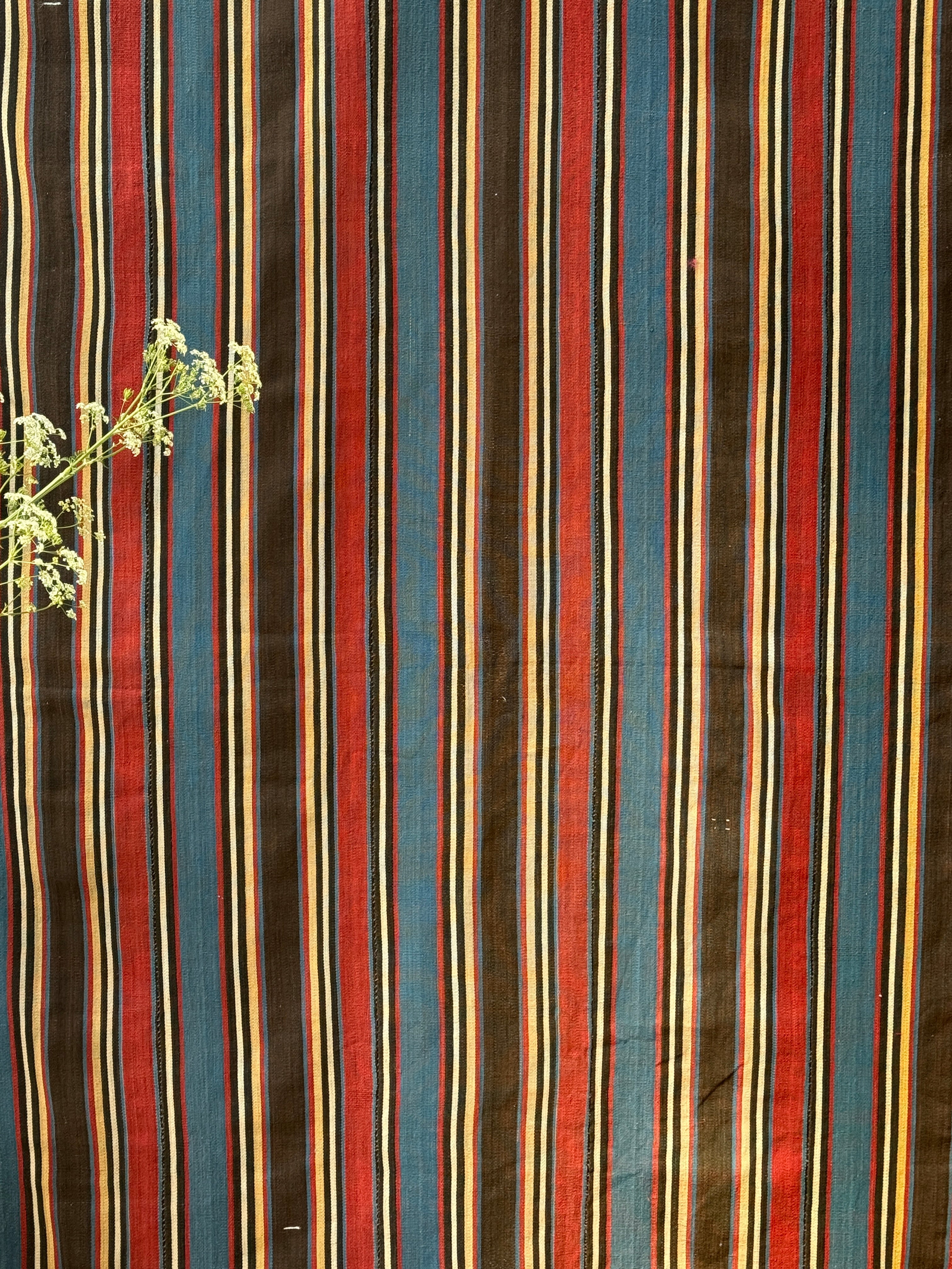 Polychrome Striped Antique Jajim from Azerbaijan