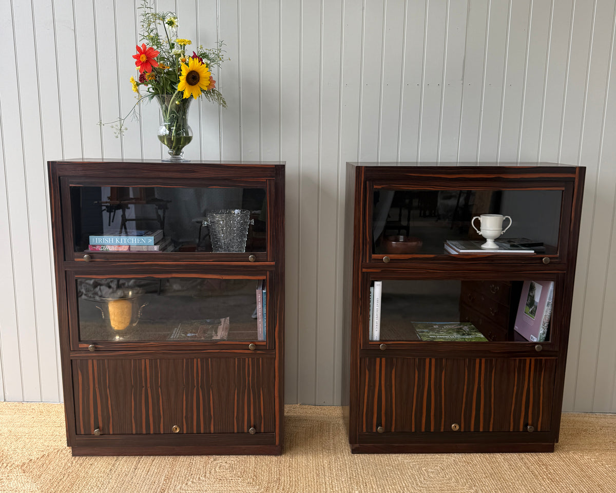 Pair of Macassar Ebony Bookcases