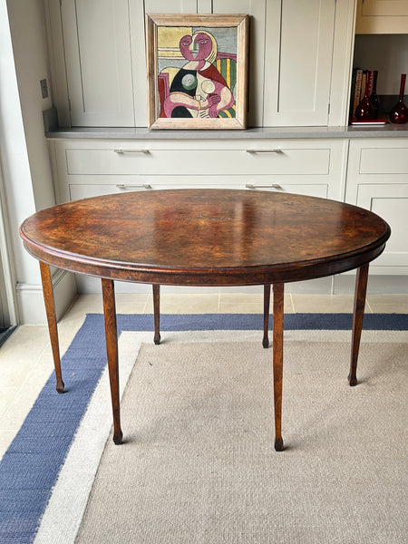 Lovely Oval Mahogany Centre Table with faded Marquetry Inlay