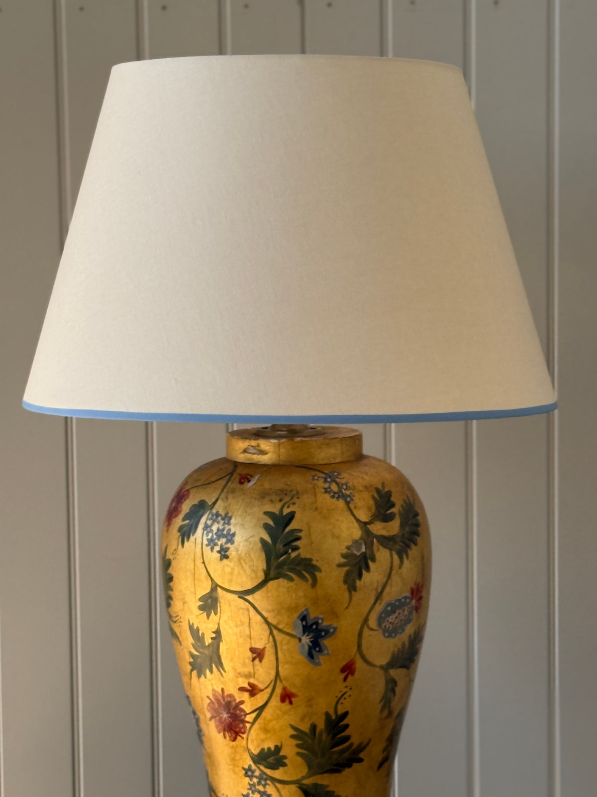 Large Gilt Baluster Lamp