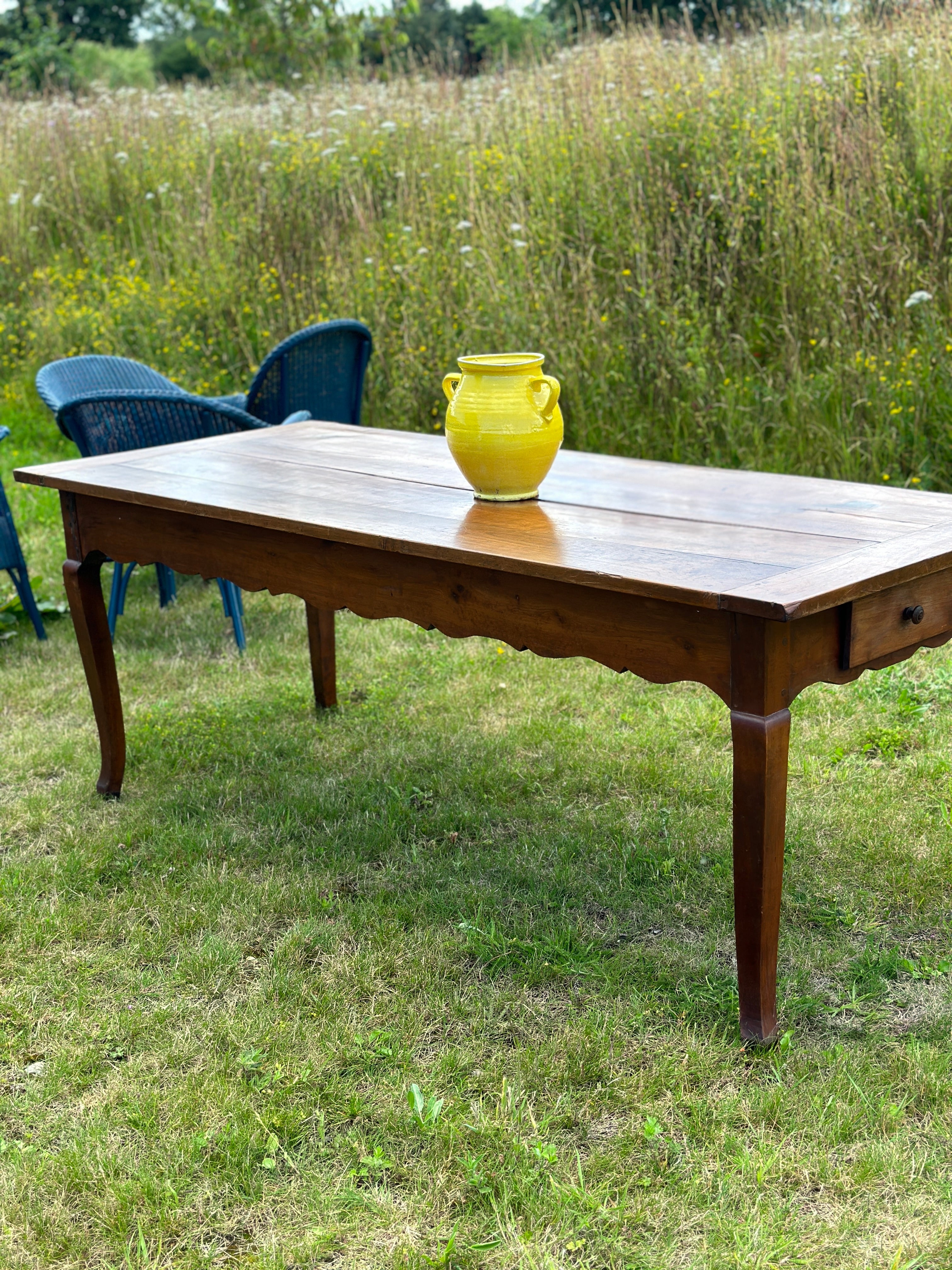 Antique French Cherry Dining Table