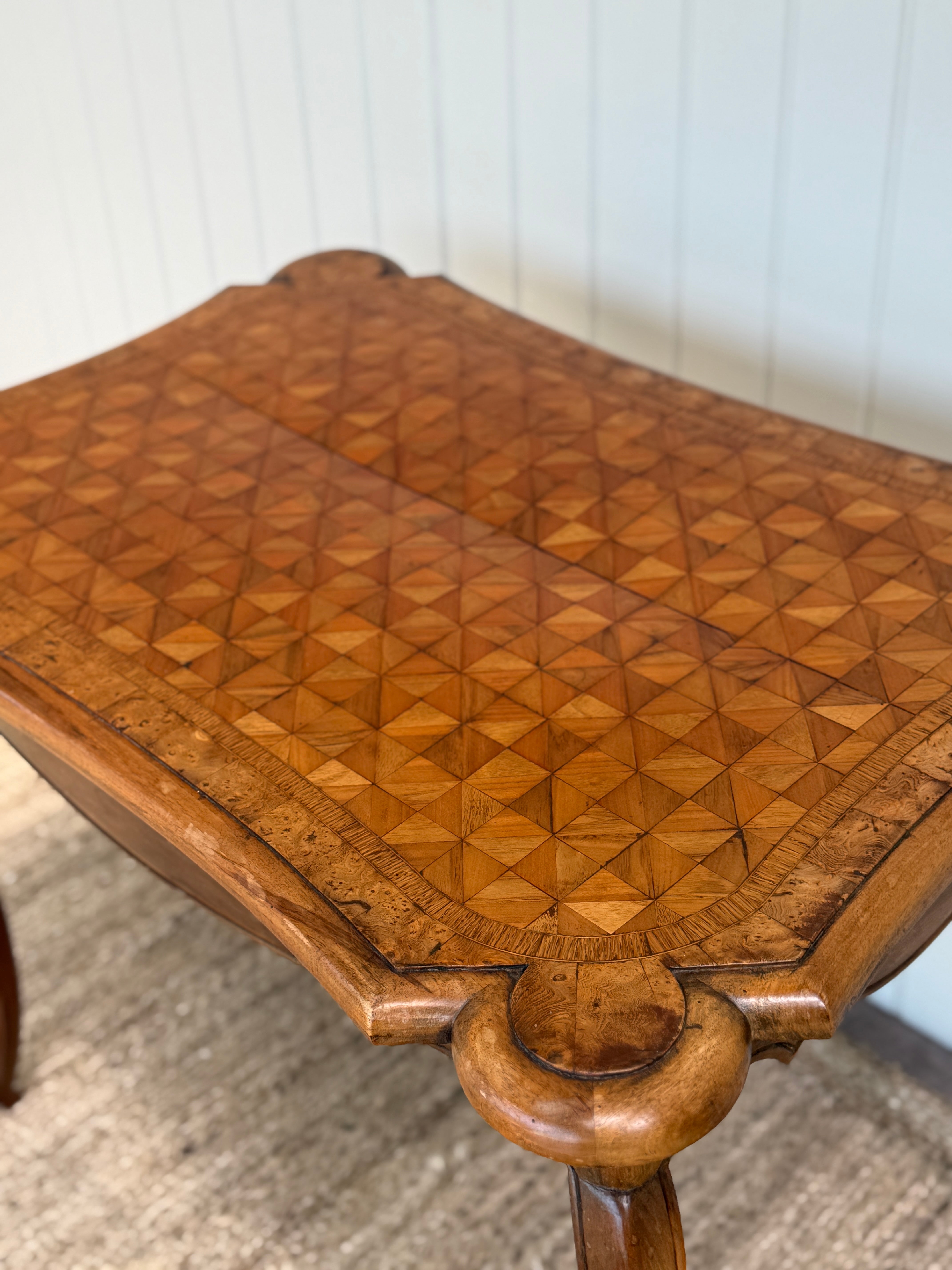 French Parquetry Side Table, 19th Century