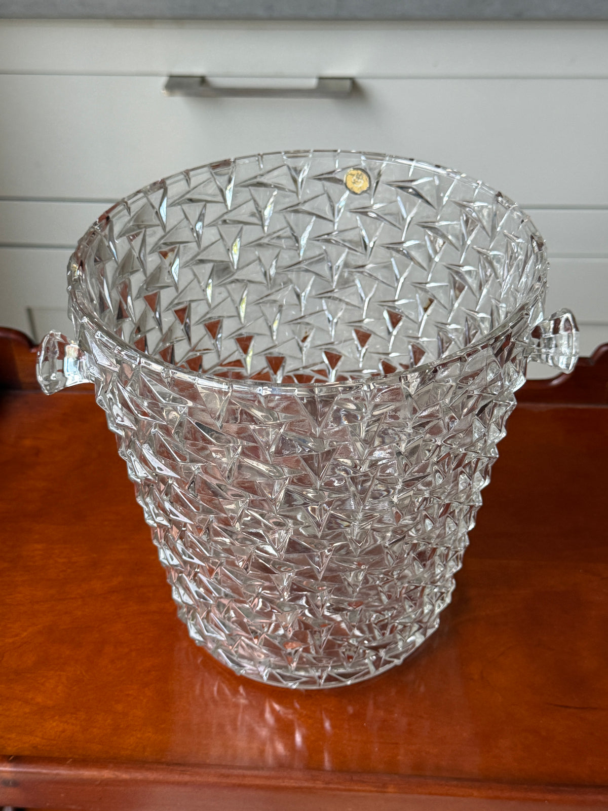Mid Century French Cut Glass Champagne Bucket