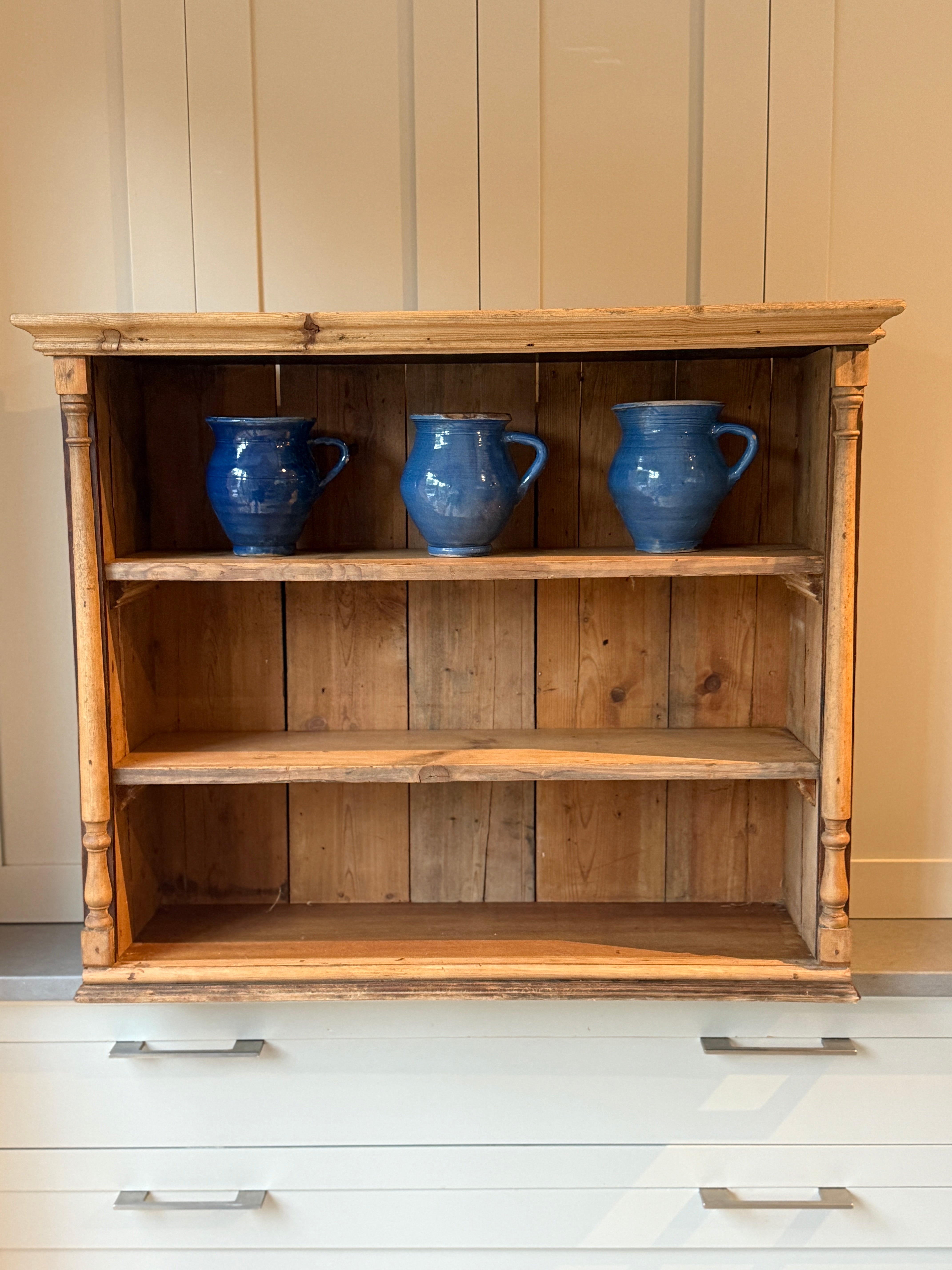 Small Pine Wall Shelves with Column Details