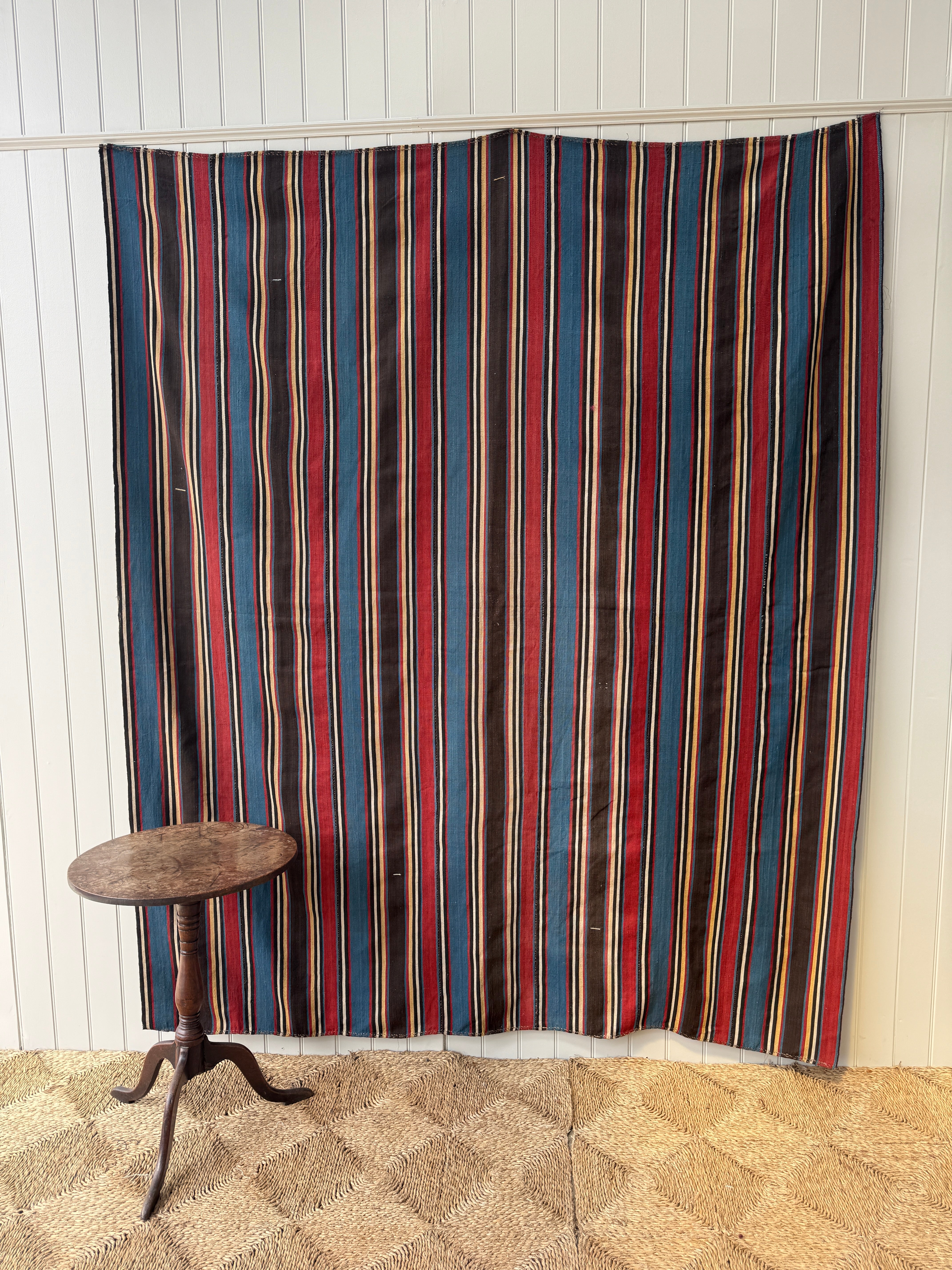 Polychrome Striped Antique Jajim from Azerbaijan