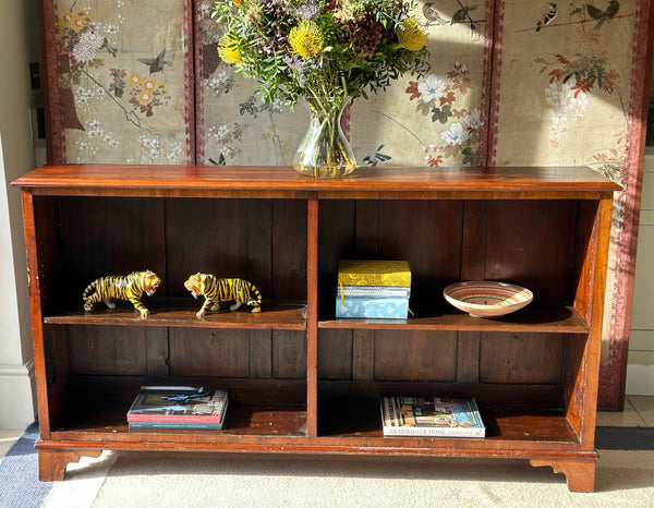 Low Mahogany Book Case with 4 Shelves