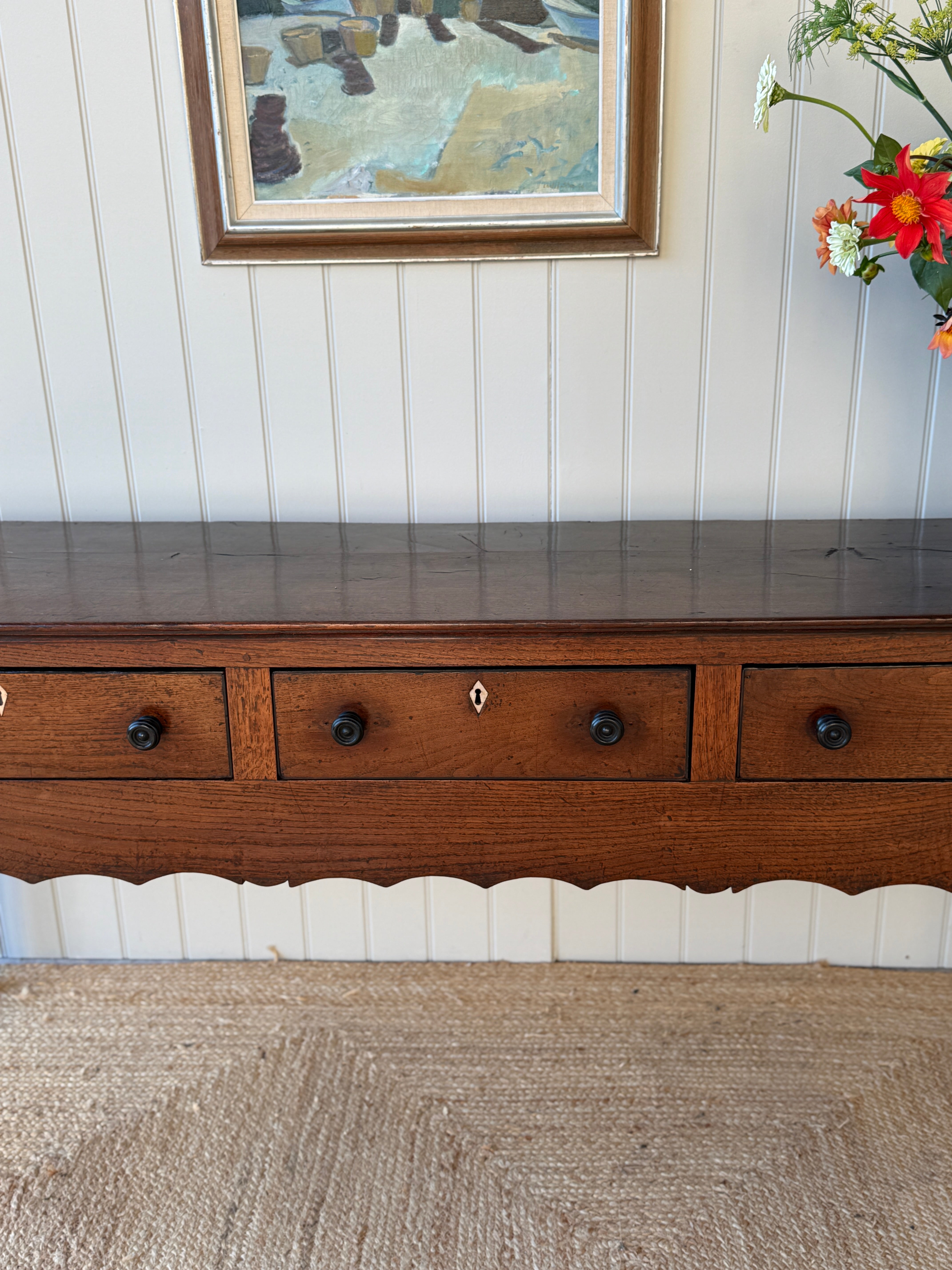 George III Oak Dresser Base, Circa 1780-1800