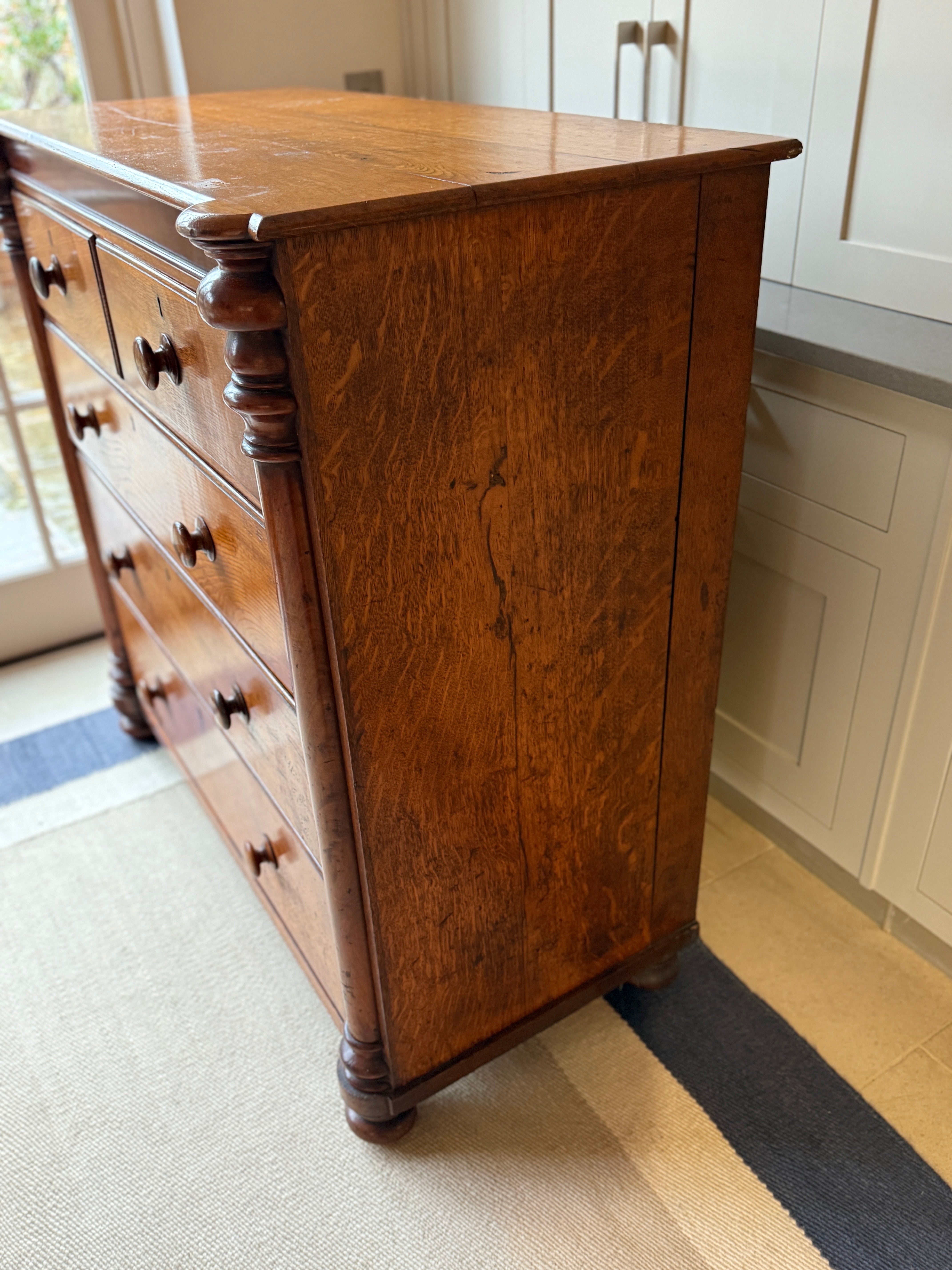 Large Scottish Oak Chest of Drawers