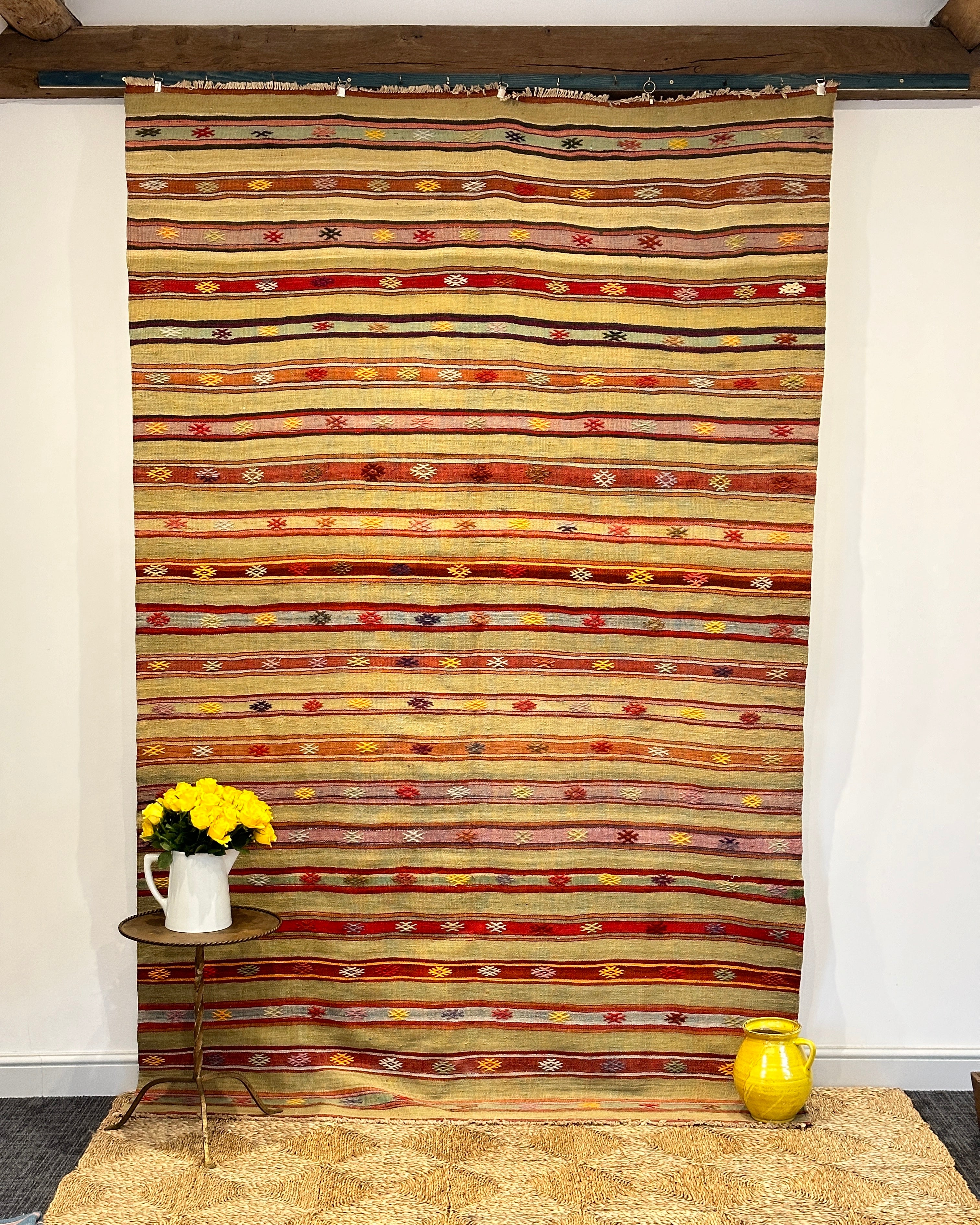 Large Vintage Anatolian Kilim