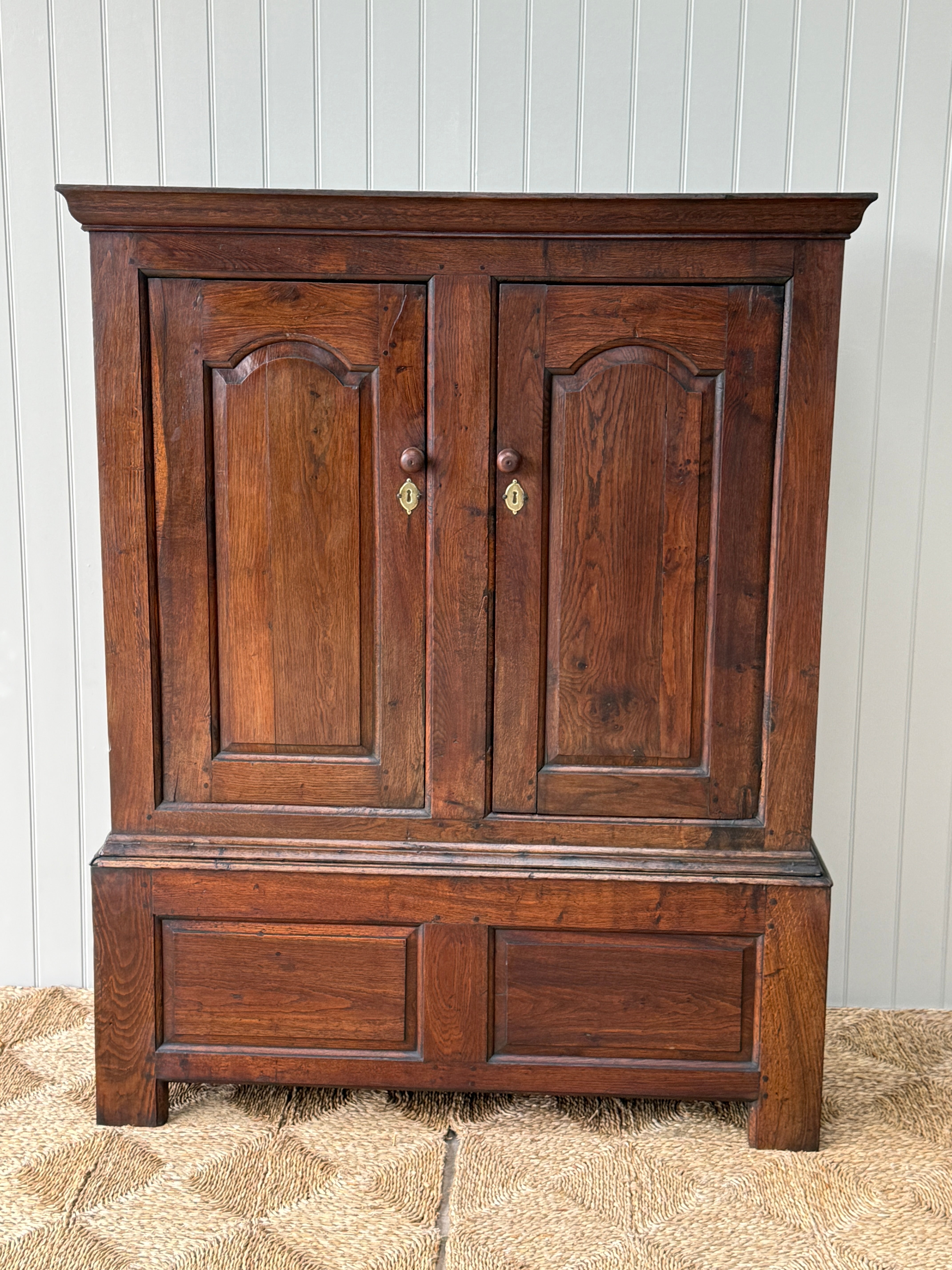 Large 18th Century Oak Hanging Cupboard
