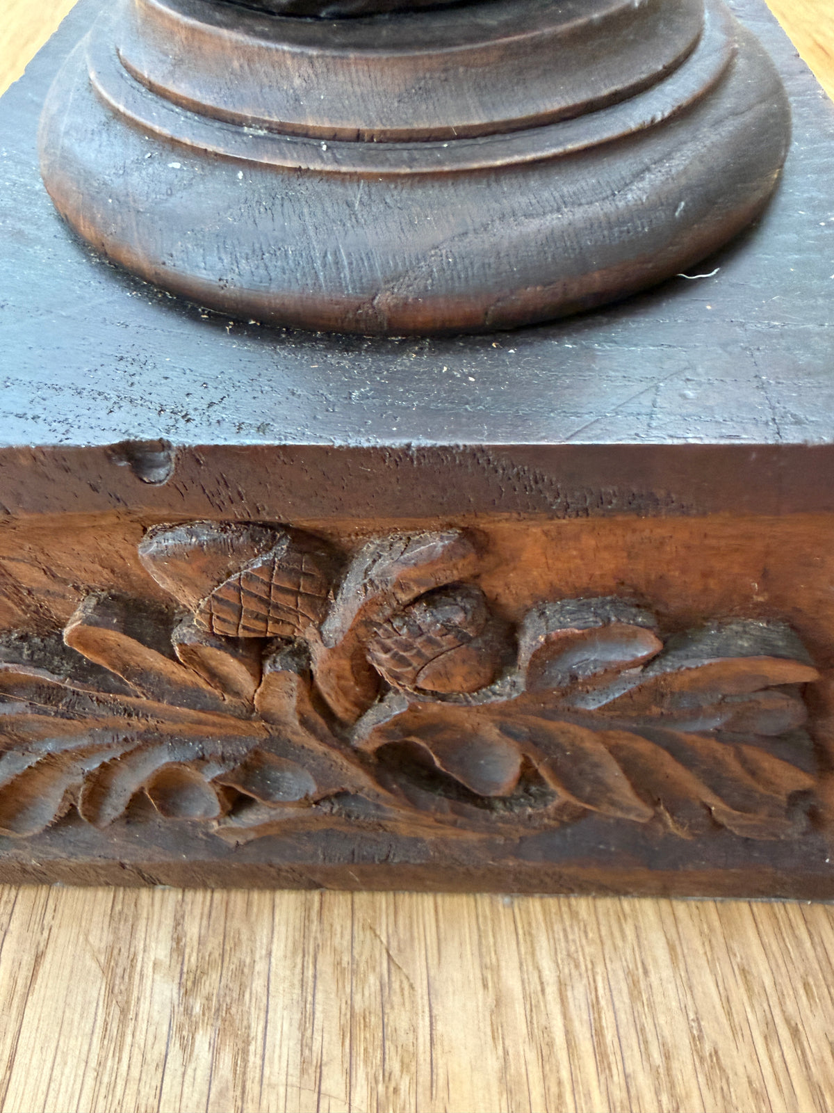 Pair of 19th Century Anglo-Indian Carved Hardwood Table Lamps