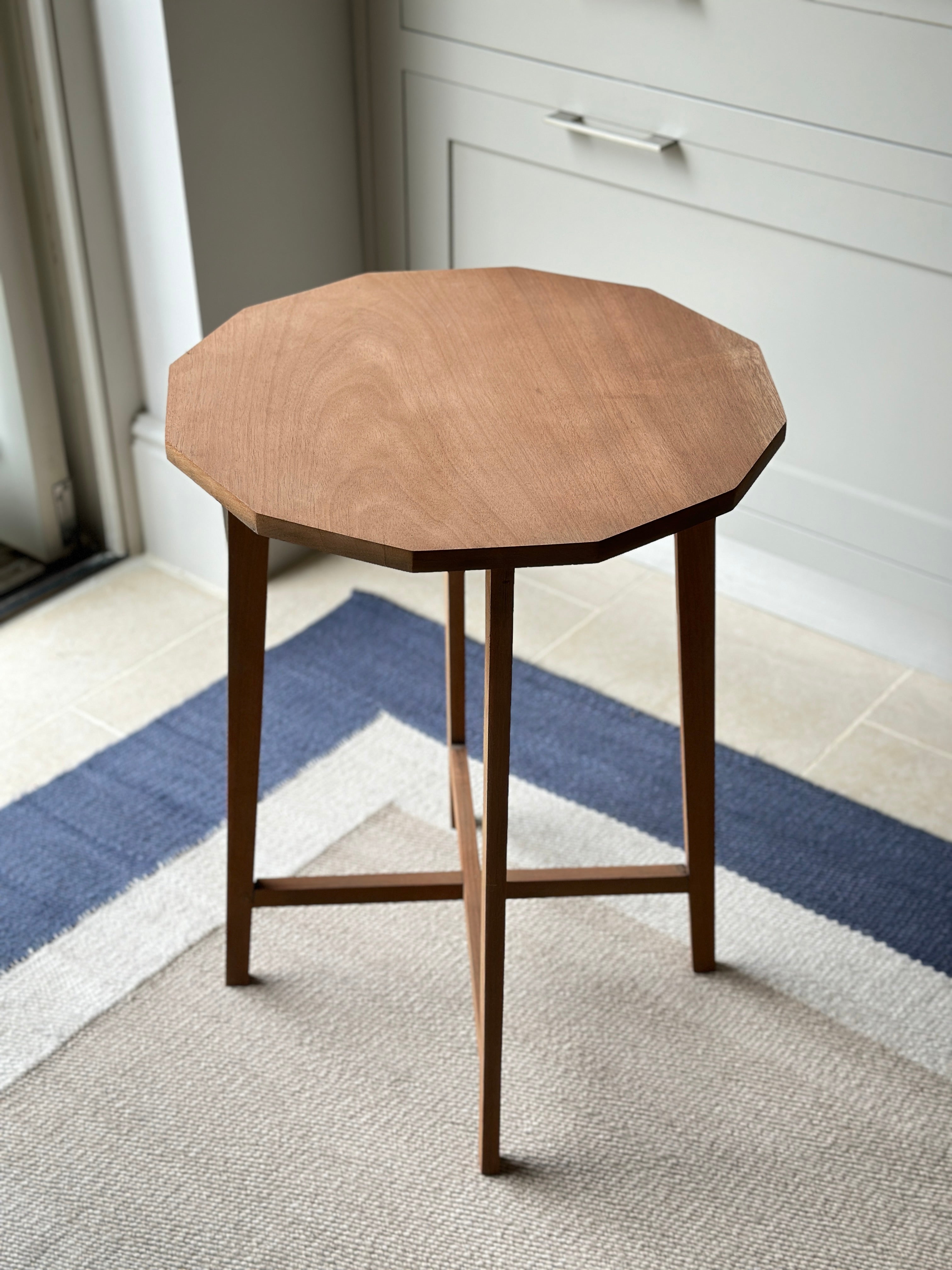 Twelve Sides Pine Side Table