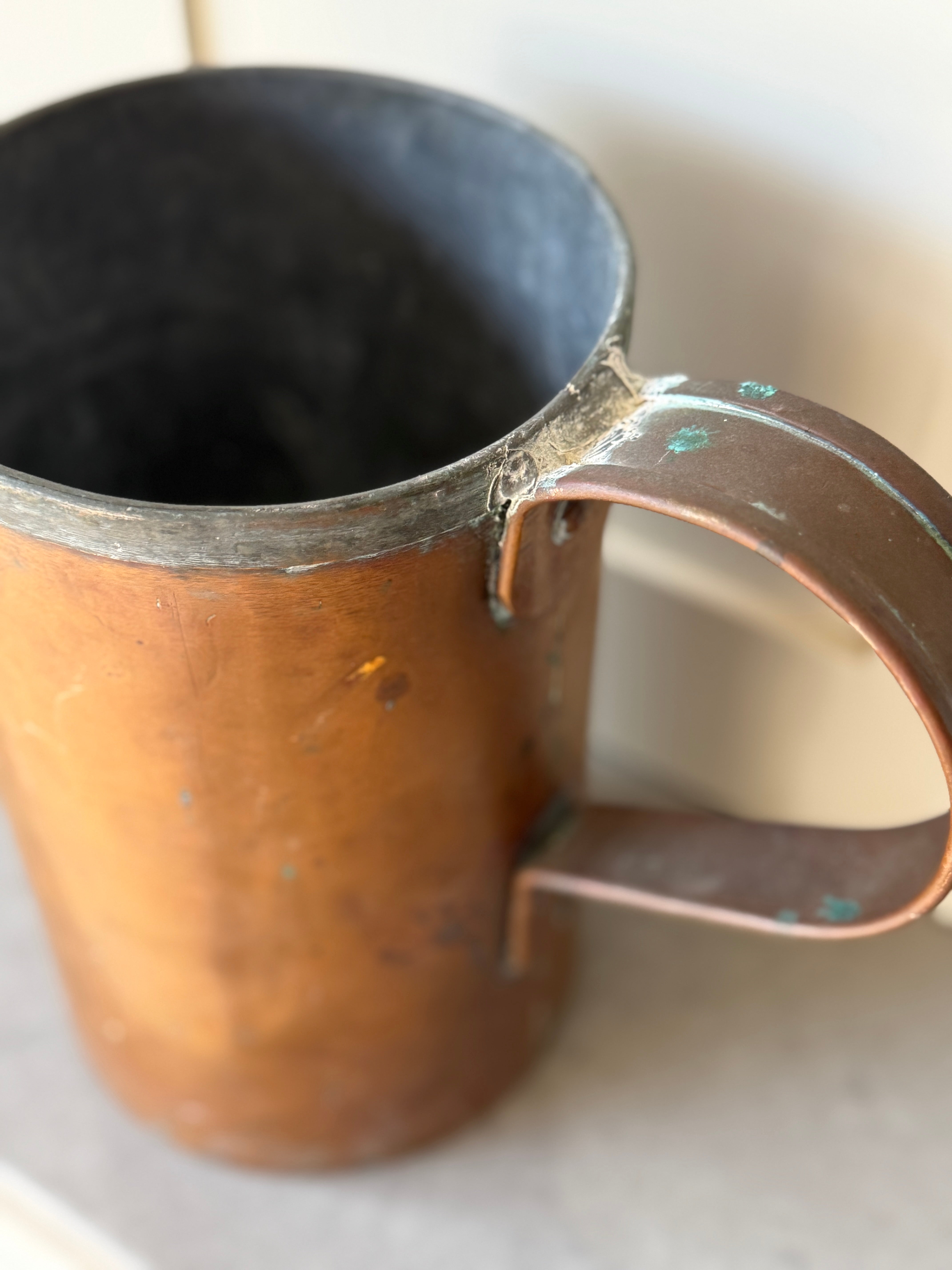 Tall Copper Measuring Jug