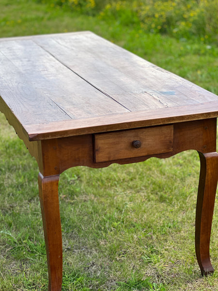 Antique French Cherry Dining Table
