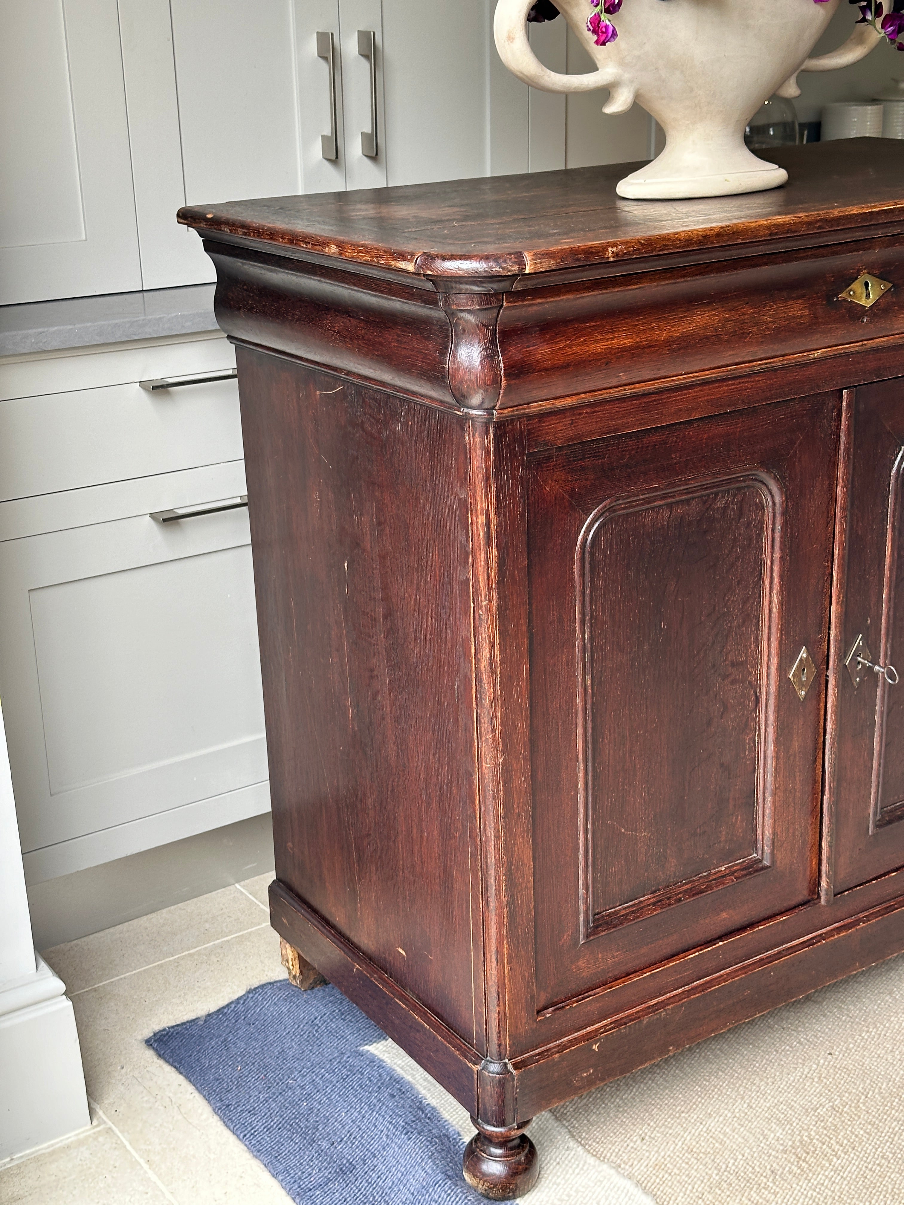 Louis Philippe Cabinet with Drawer and Shelves