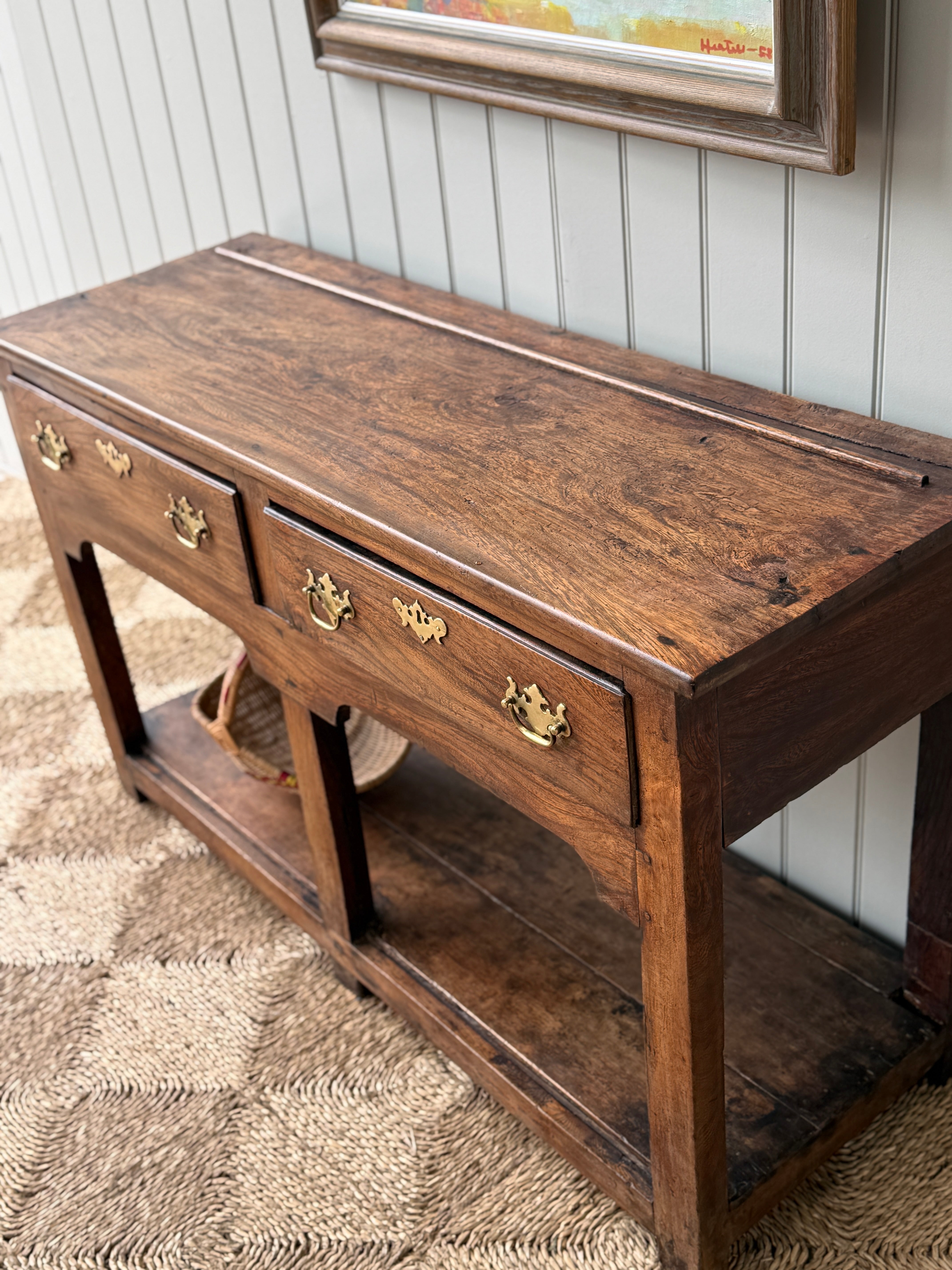 Small Welsh Dresser Base in Elm