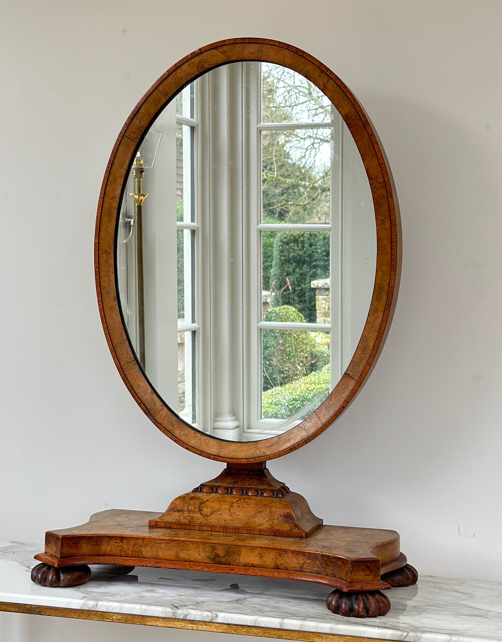 Regency Walnut Dressing Table Mirror