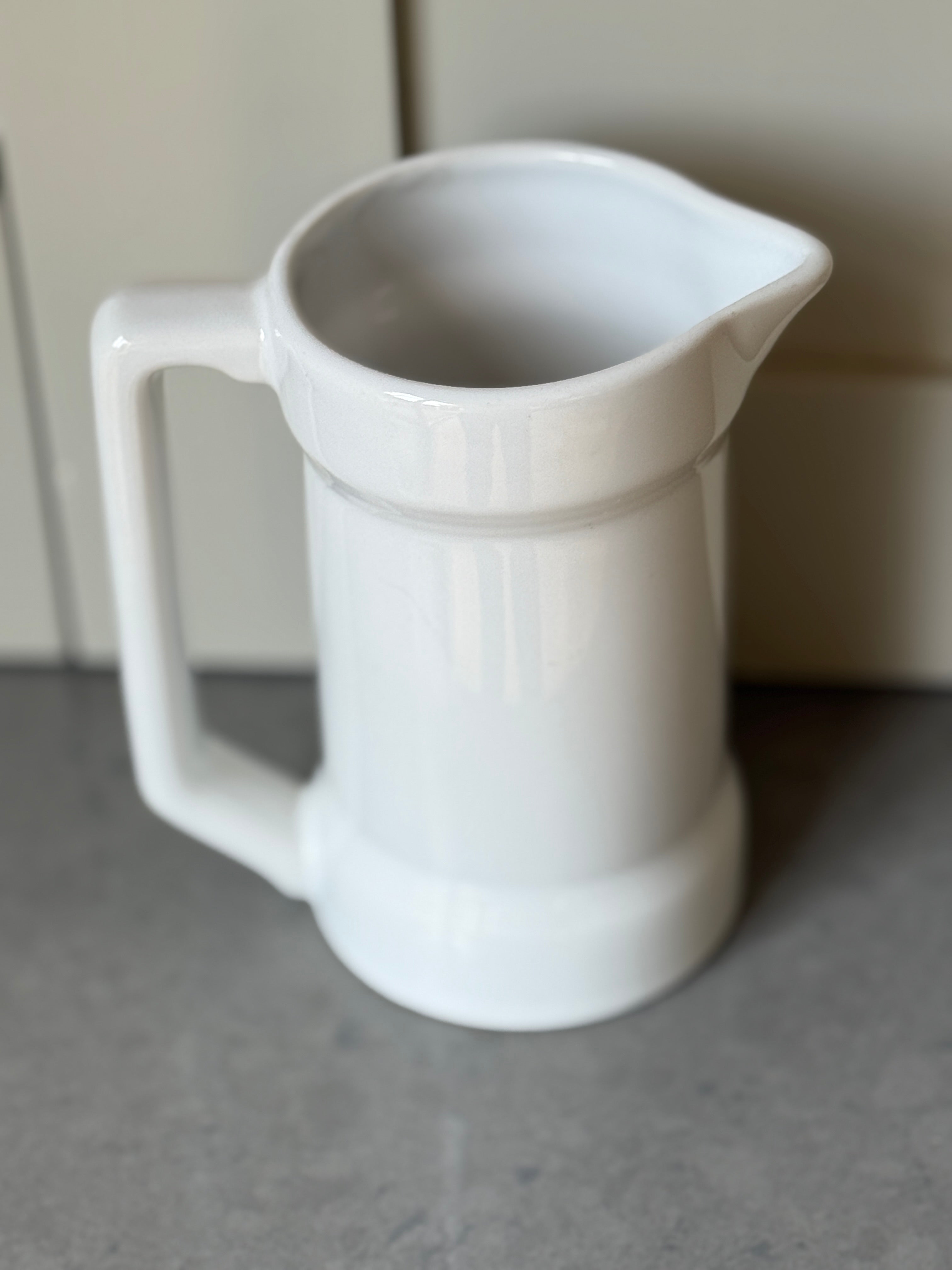 White Glazed Pitcher