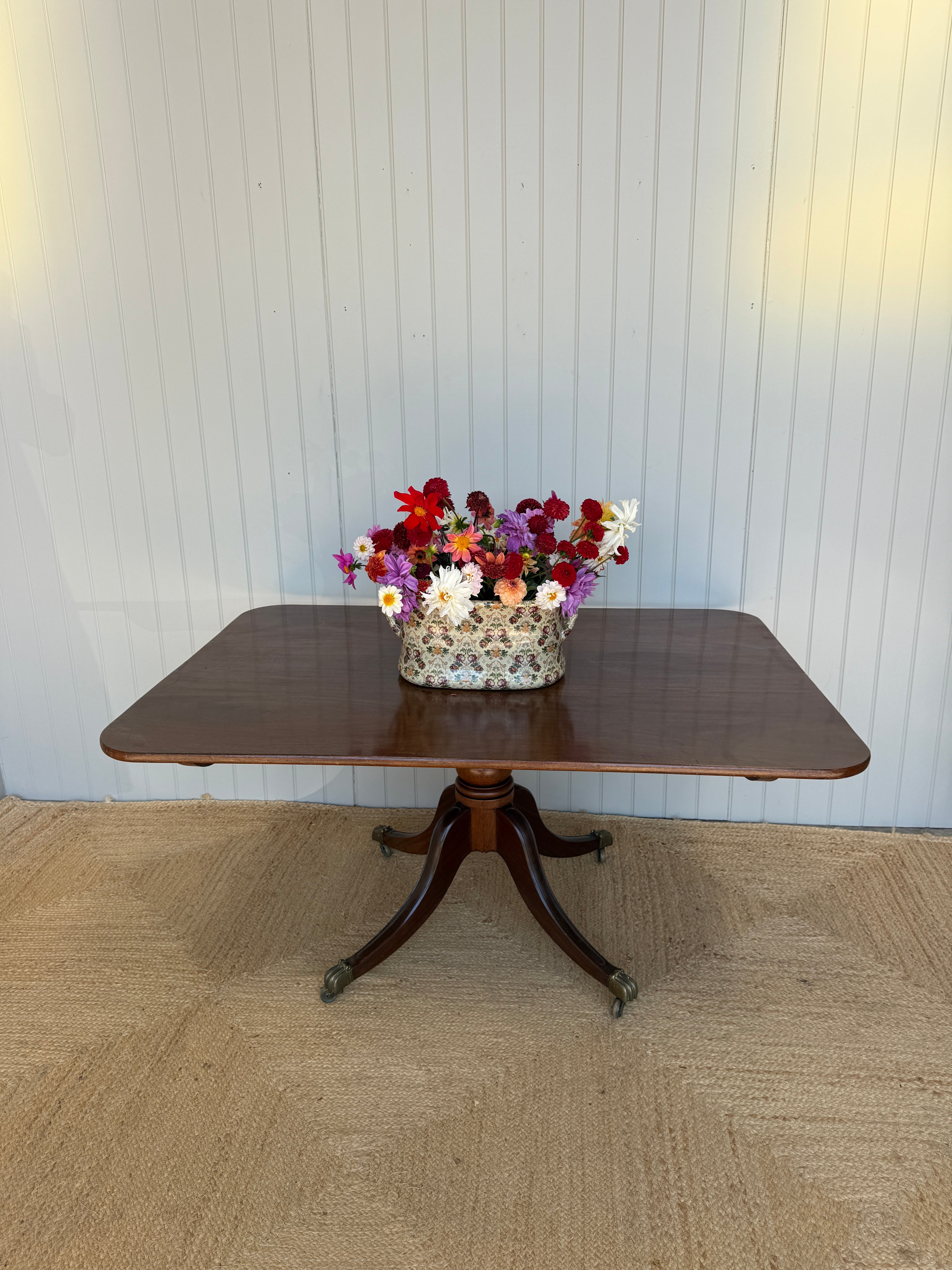 Large Regency Mahogany Tilt Top Table
