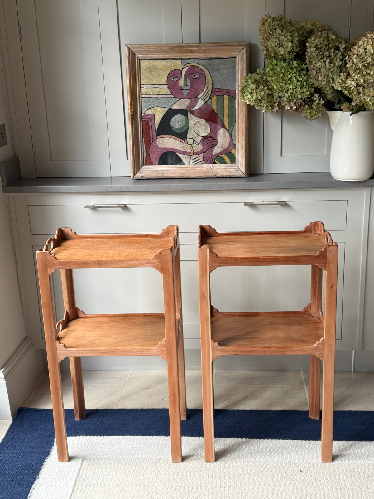Pair of Mahogany Two-Tier Tray-Top Occasional Tables, Early 20th Century