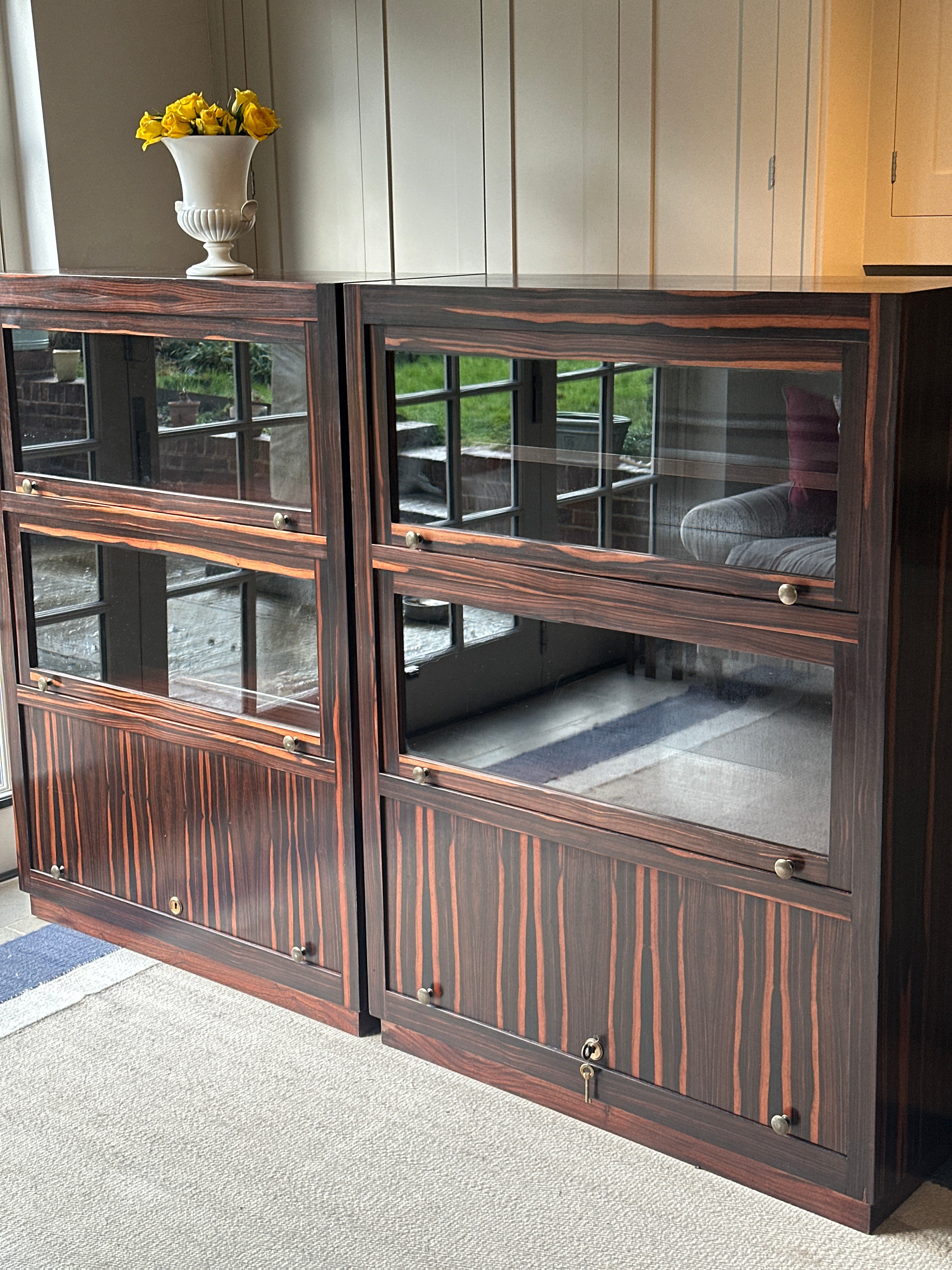 Pair of Early 20th Century Macassar Bookcases